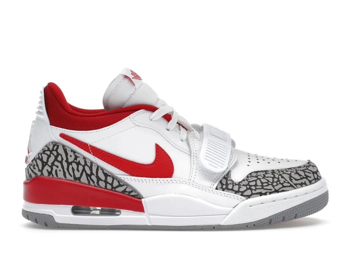 Jordan Legacy 312 Low White Cement Gym Red (Women's) - 1