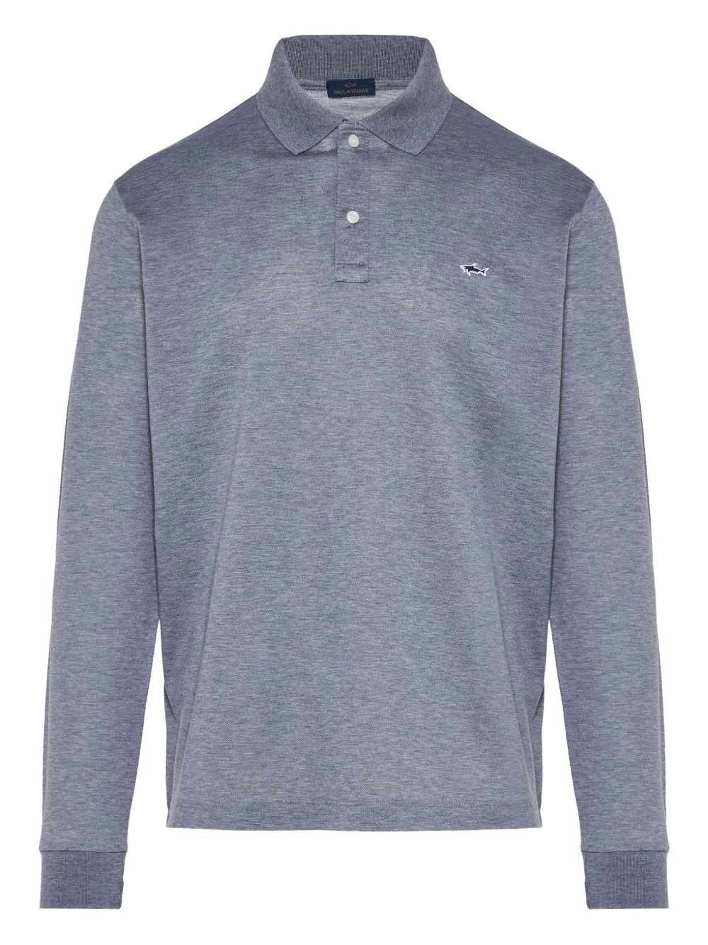 long-sleeve embroidered polo shirt - 1