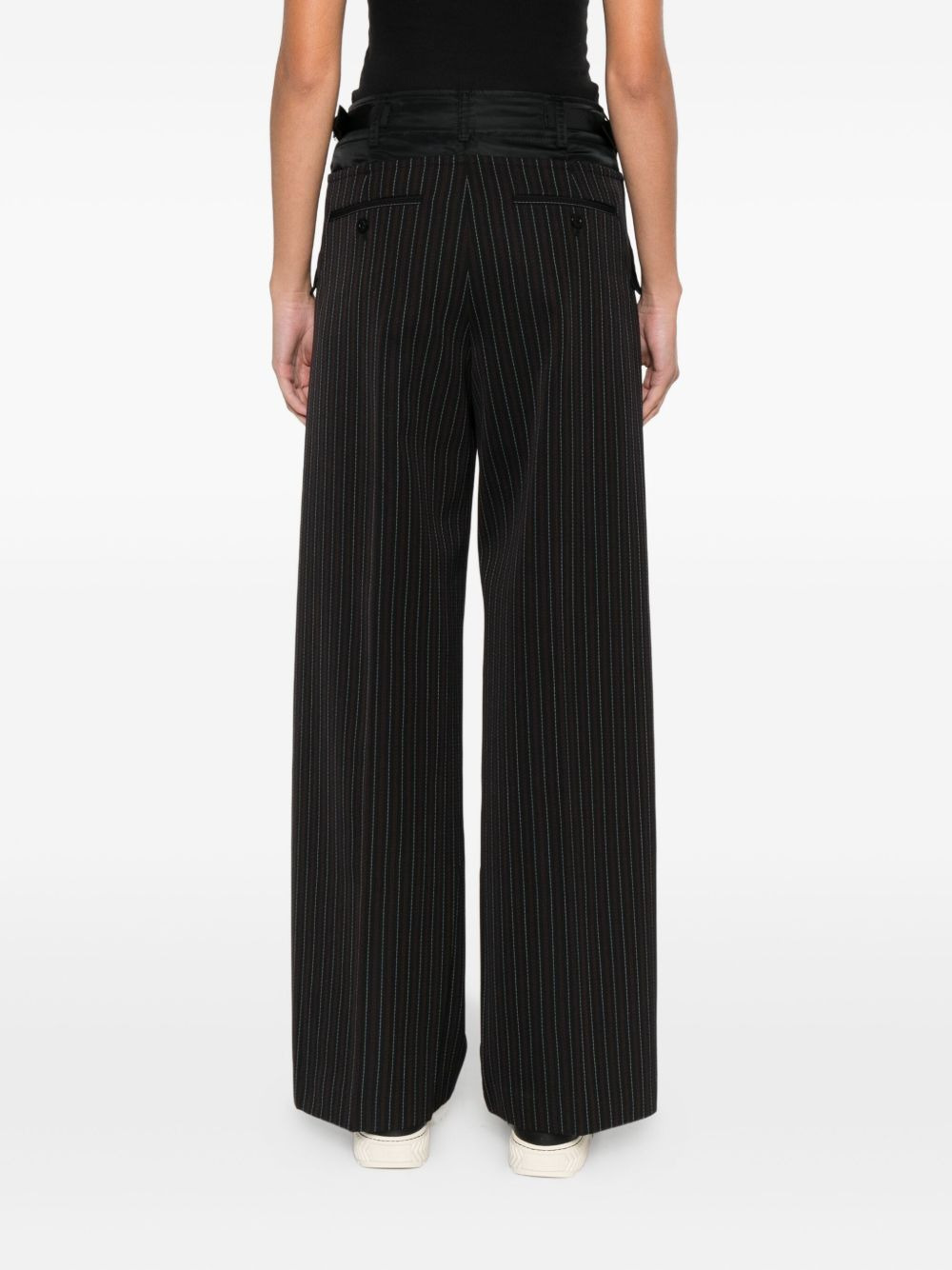 pinstripe pocket trousers - 4