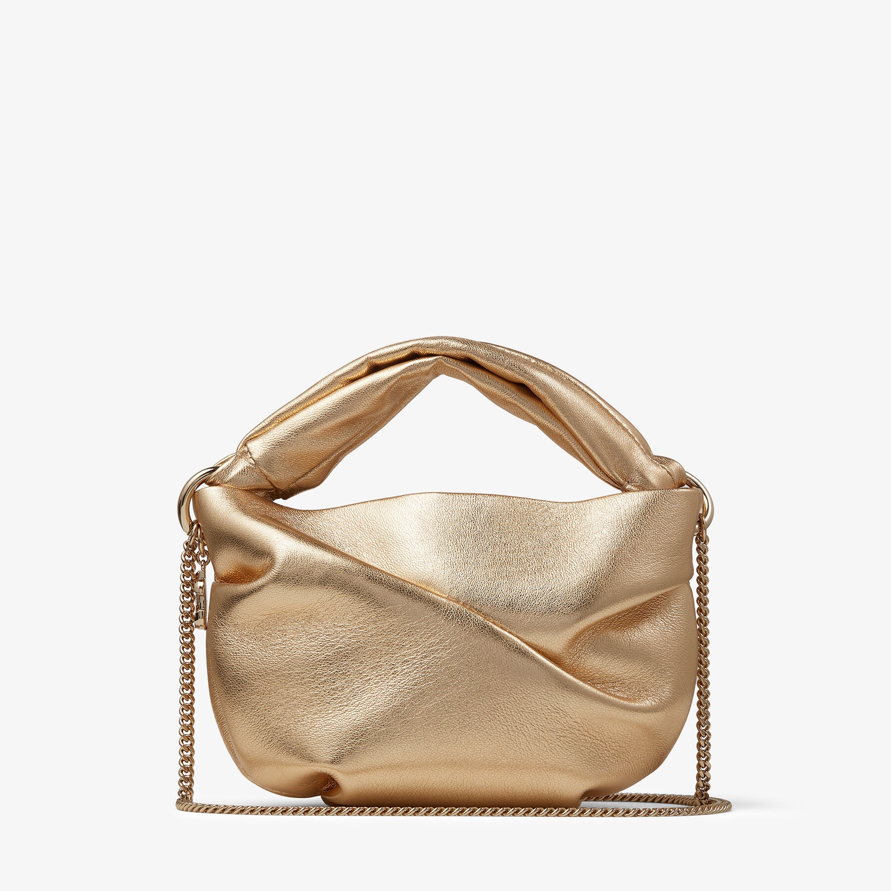 Bonny
Gold Metallic Nappa Bag with Twisted Handle - 7