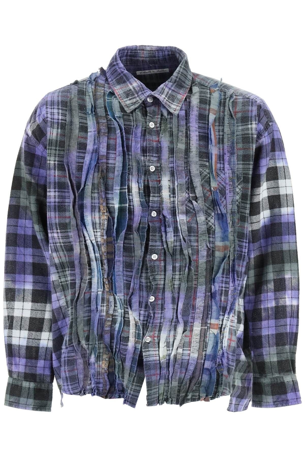'REBUILD' PATCHWORK FLANNEL SHIRT NEEDLES - 1