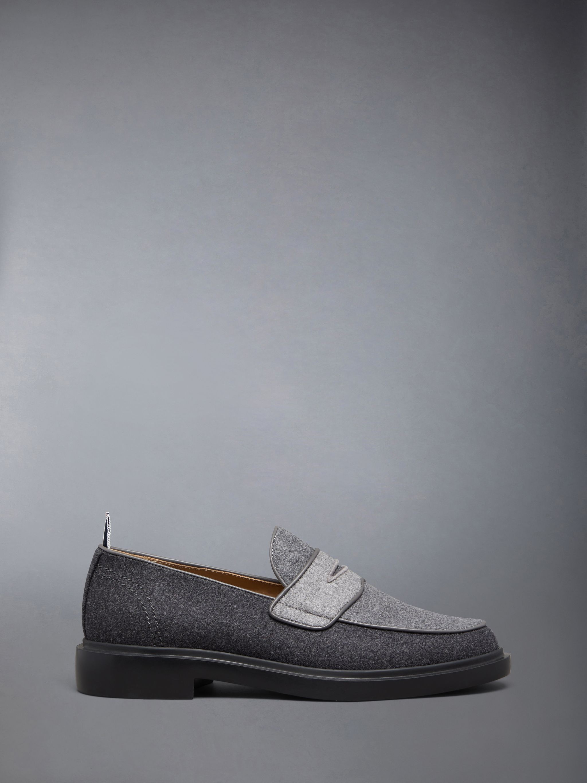 colour-block wool loafers - 1