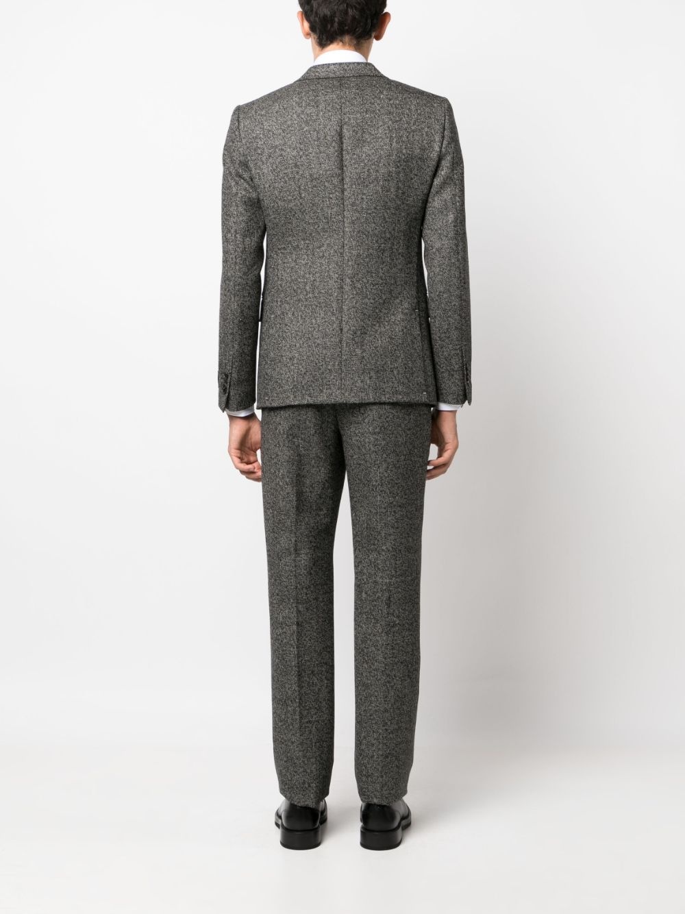 single-breasted tweed suit - 4