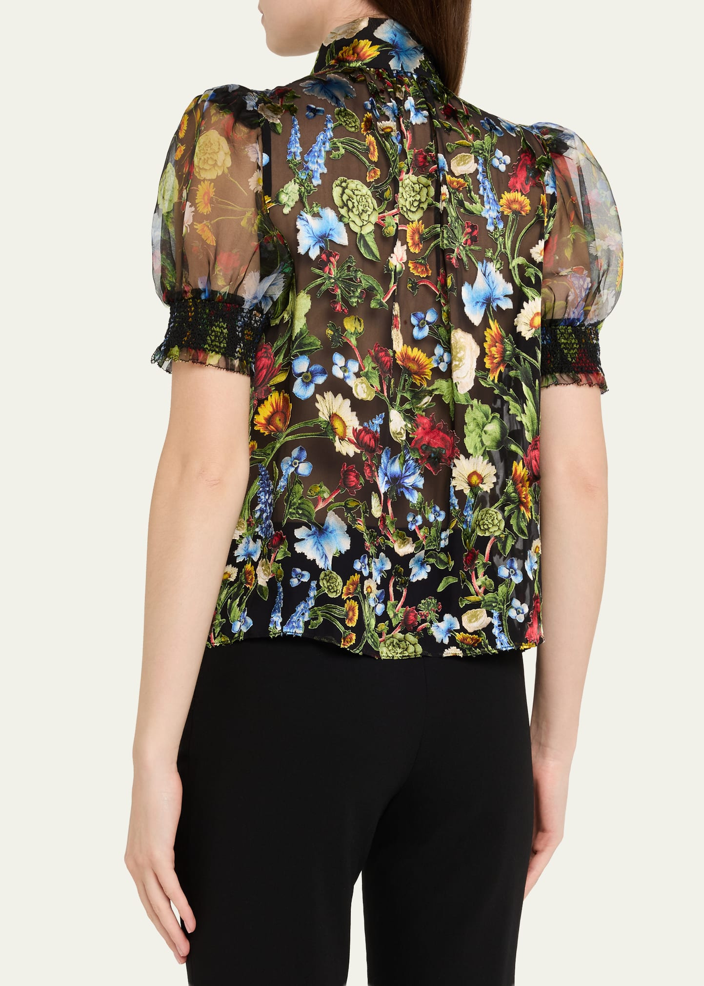 Brentley Floral Puff-Sleeve Blouse - 3