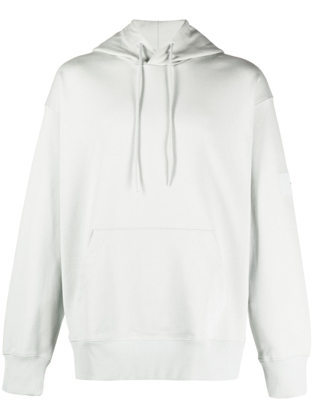 logo-patch organic cotton hoodie - 1