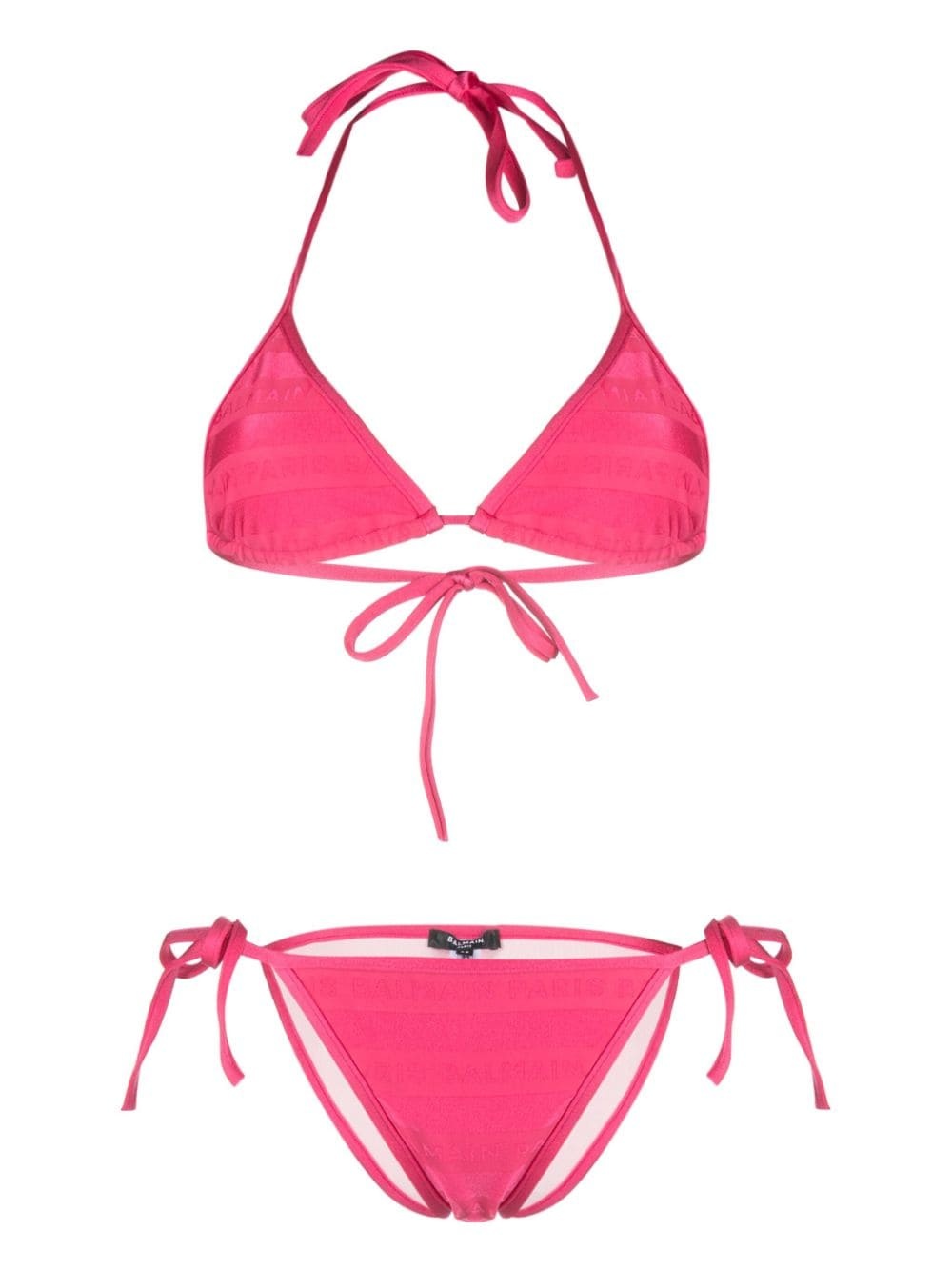 logo-print triangle-cup bikini - 1