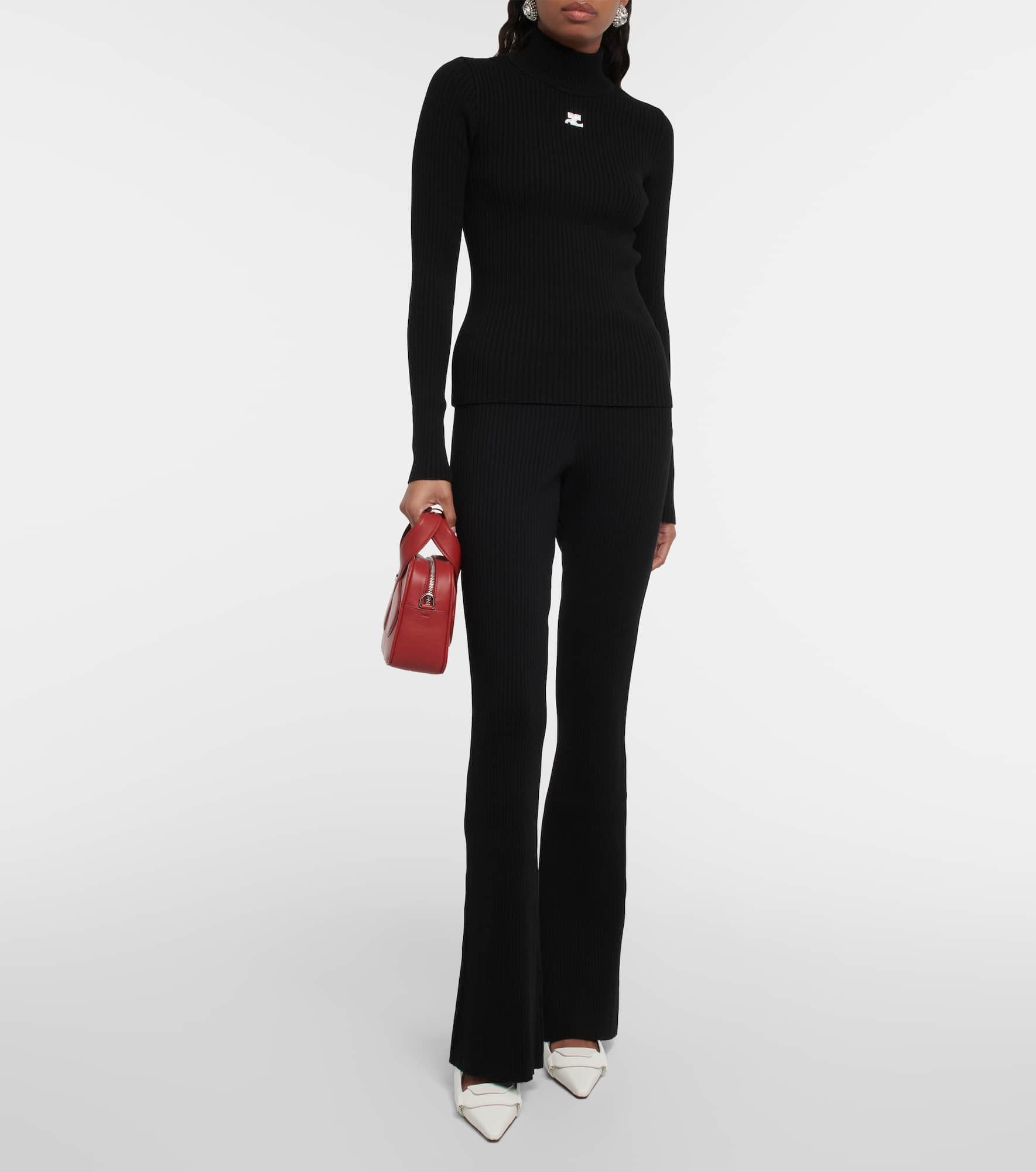 Ribbed-knit mockneck sweater - 2