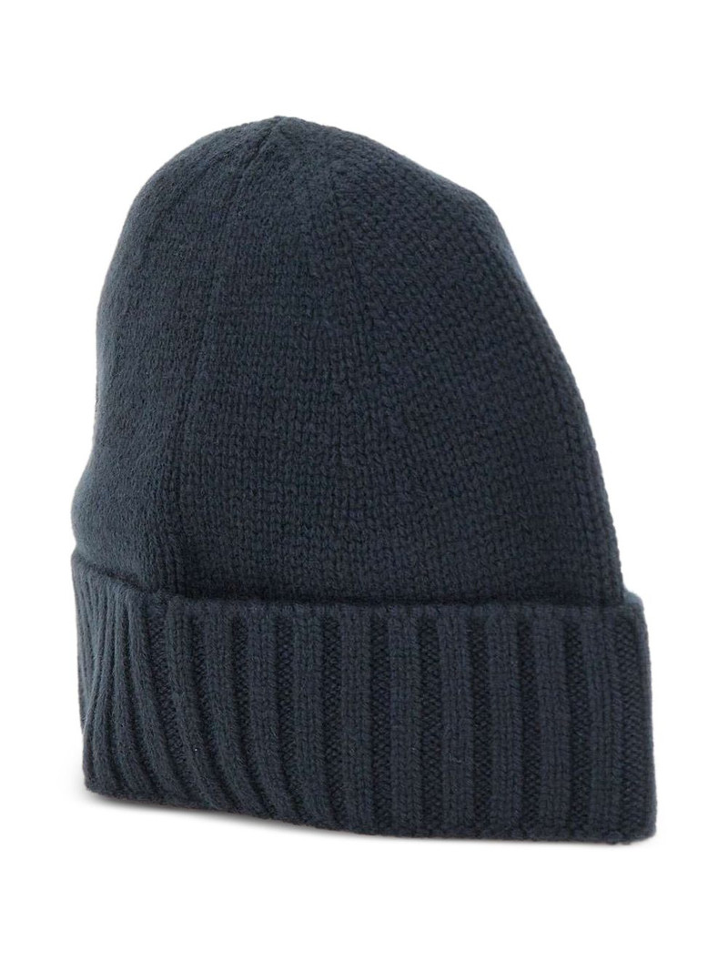 Stone Island compass-logo cuff beanie outlook