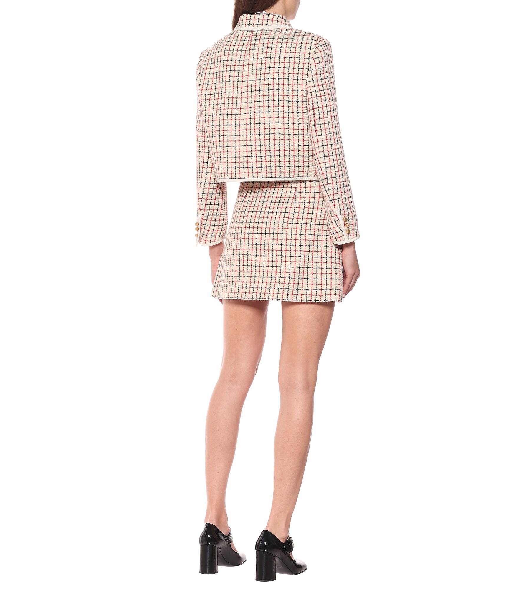 Checked virgin wool jacket - 3