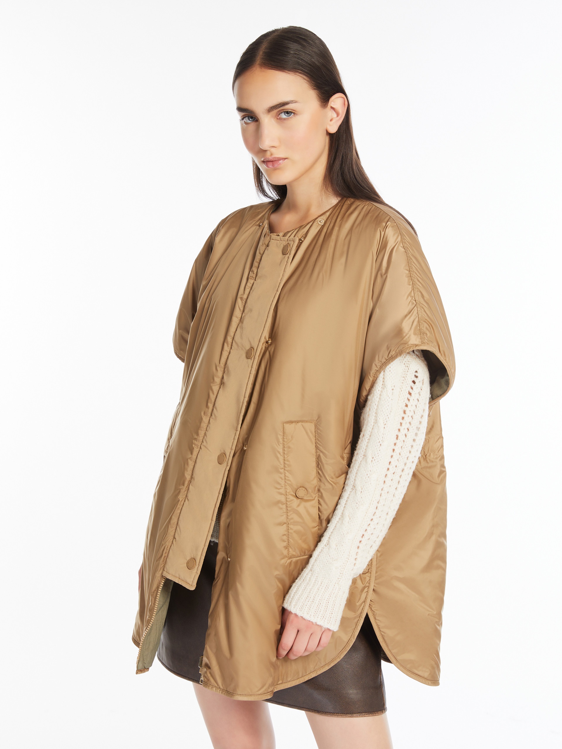 EGEMONE Water-repellent reversible canvas cape - 5