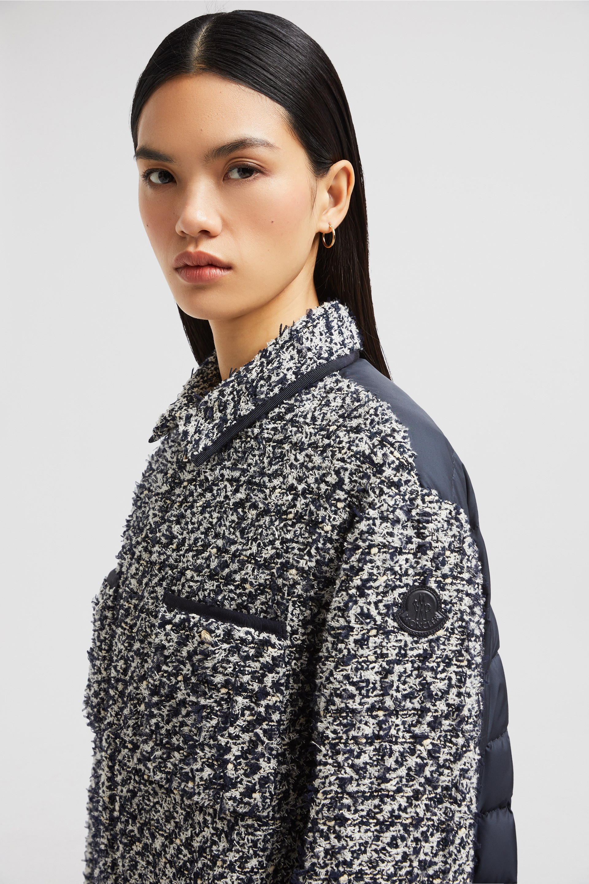 Tweed Down Shirt Jacket - 4