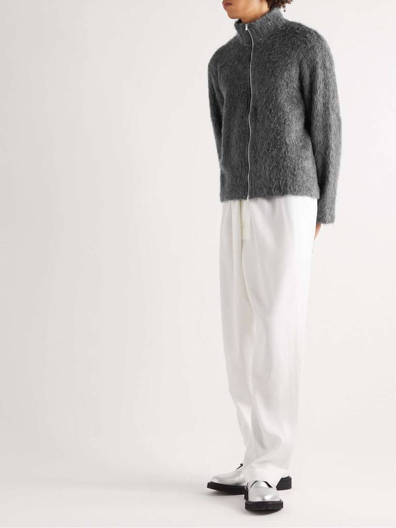 Our Legacy Brushed-Knit Zip-Up Cardigan outlook