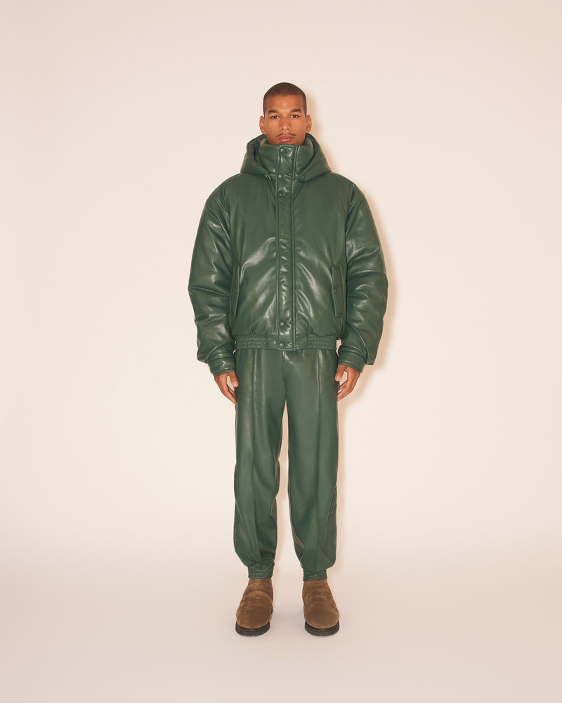 VITOR - OKOBOR™ alt-leather elasticated trousers - Pine green 3