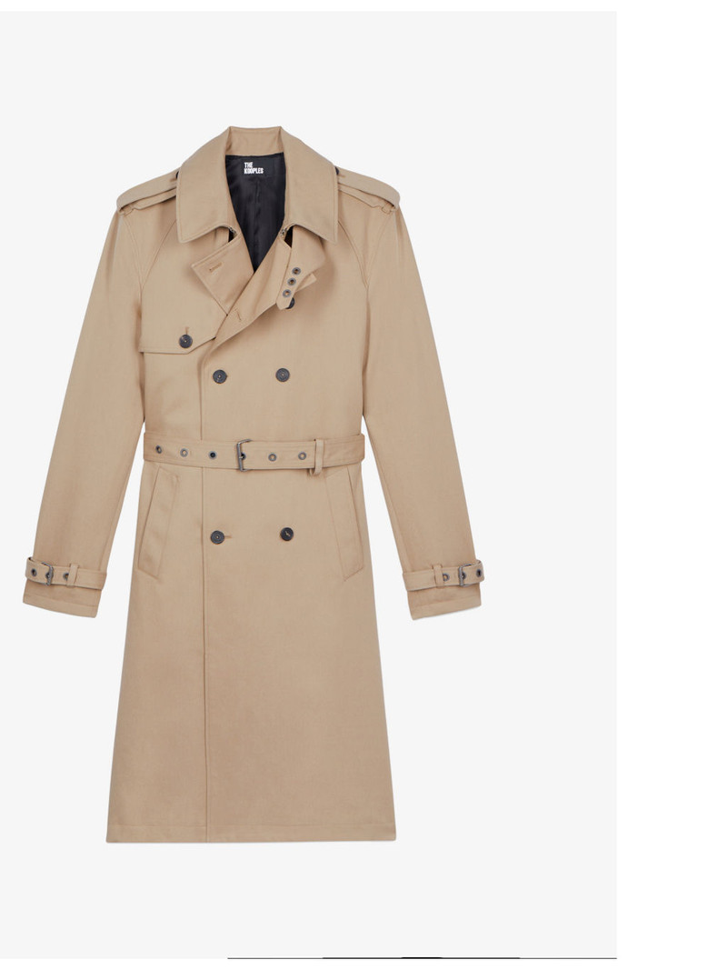 Double-breasted cotton trench coat 1