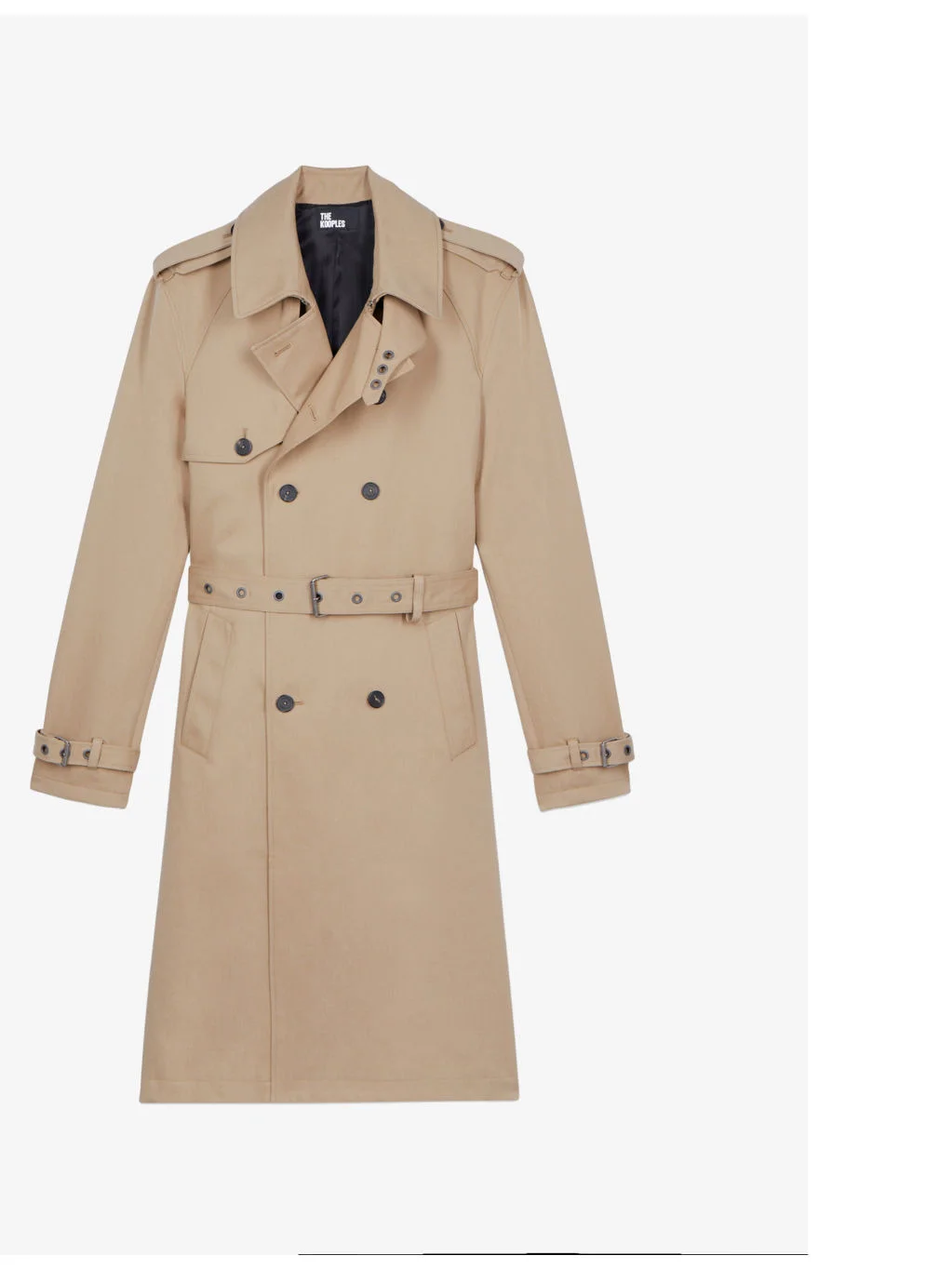 Double-breasted cotton trench coat - 1