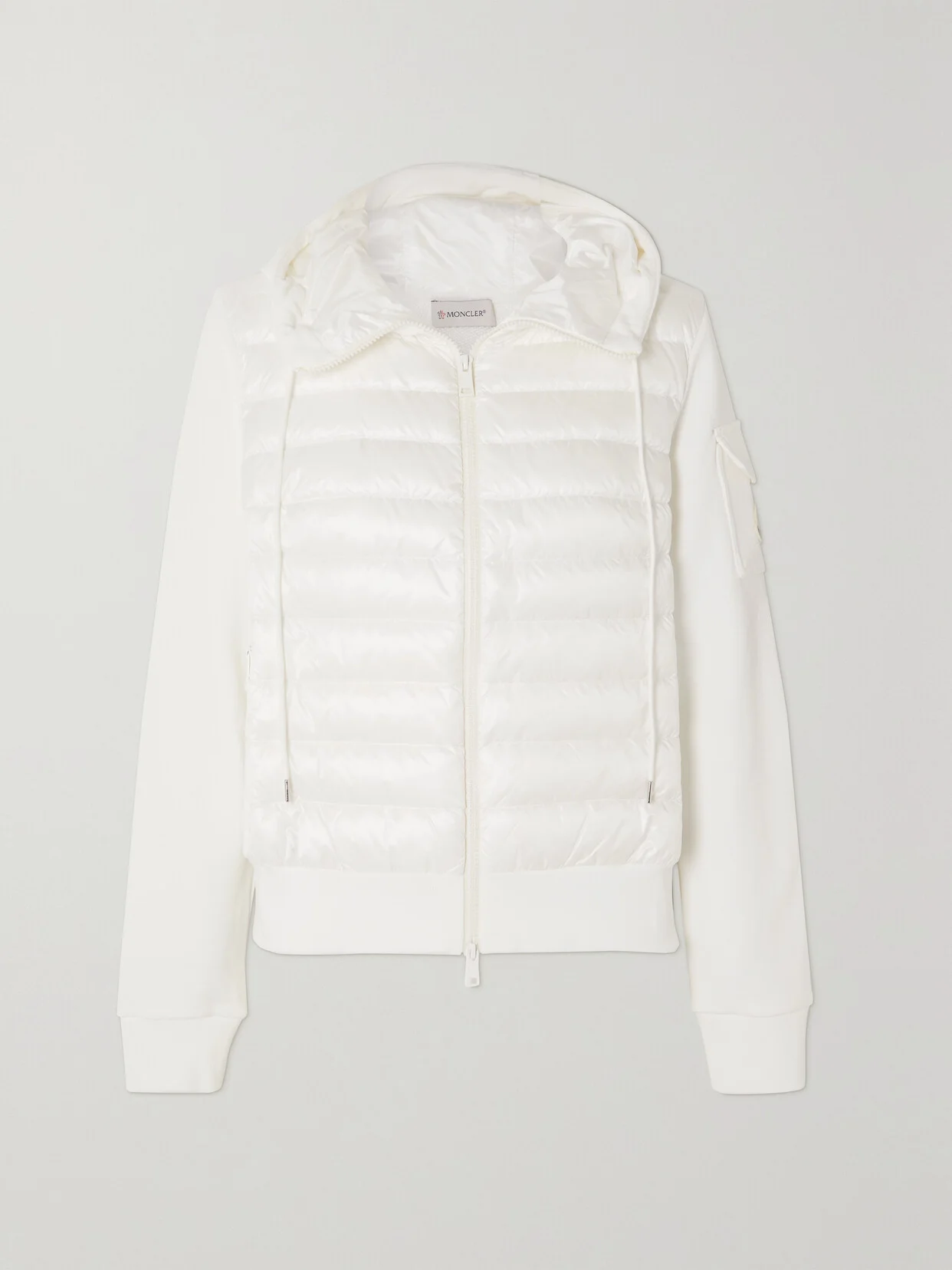 Paneled Cotton-blend Terry And Quilted Shell Down Hoodie - 1