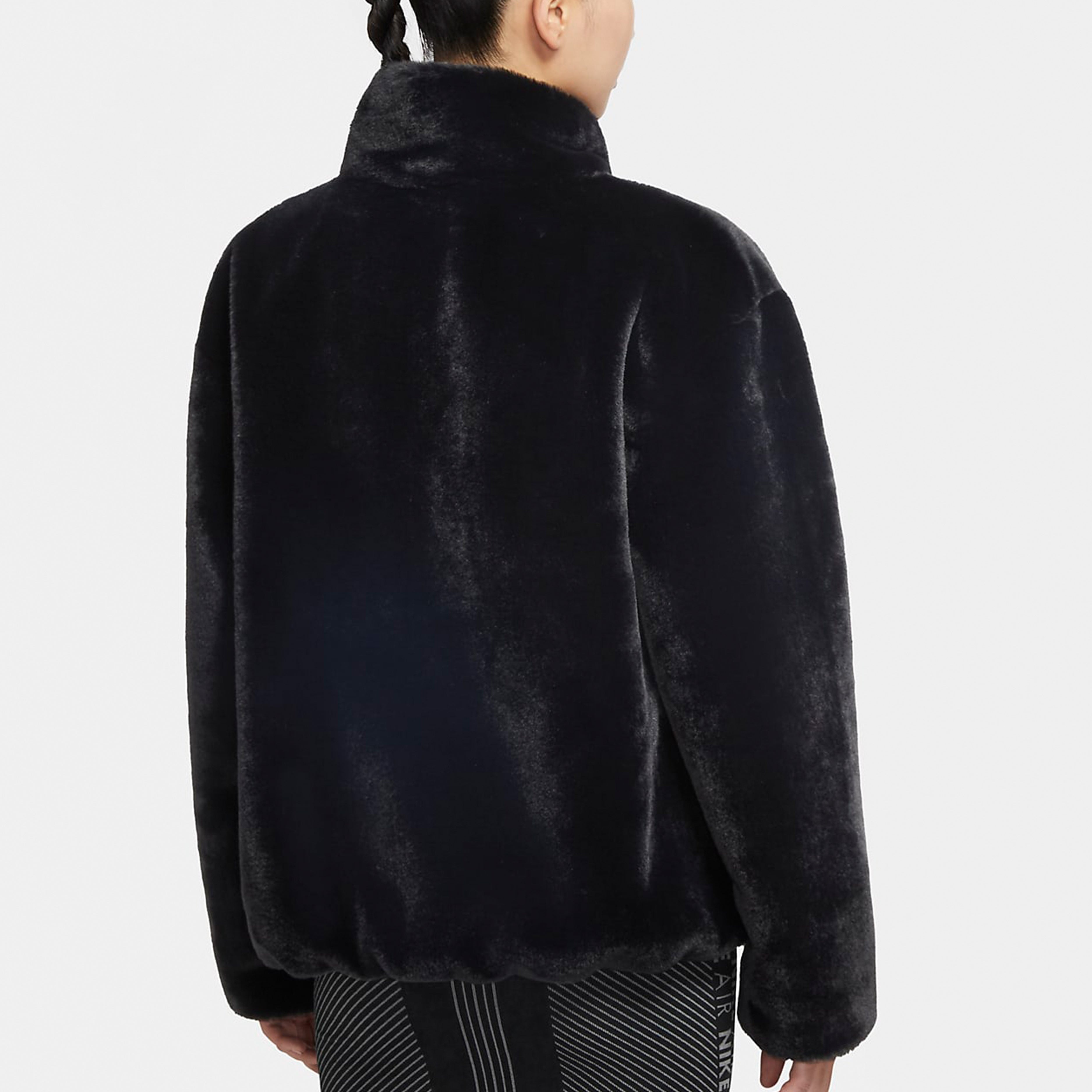 (WMNS) Nike Sportswear Swoosh Large Logo Stay Warm Lamb's Wool Stand Collar Jacket Autumn Asia Editi - 5