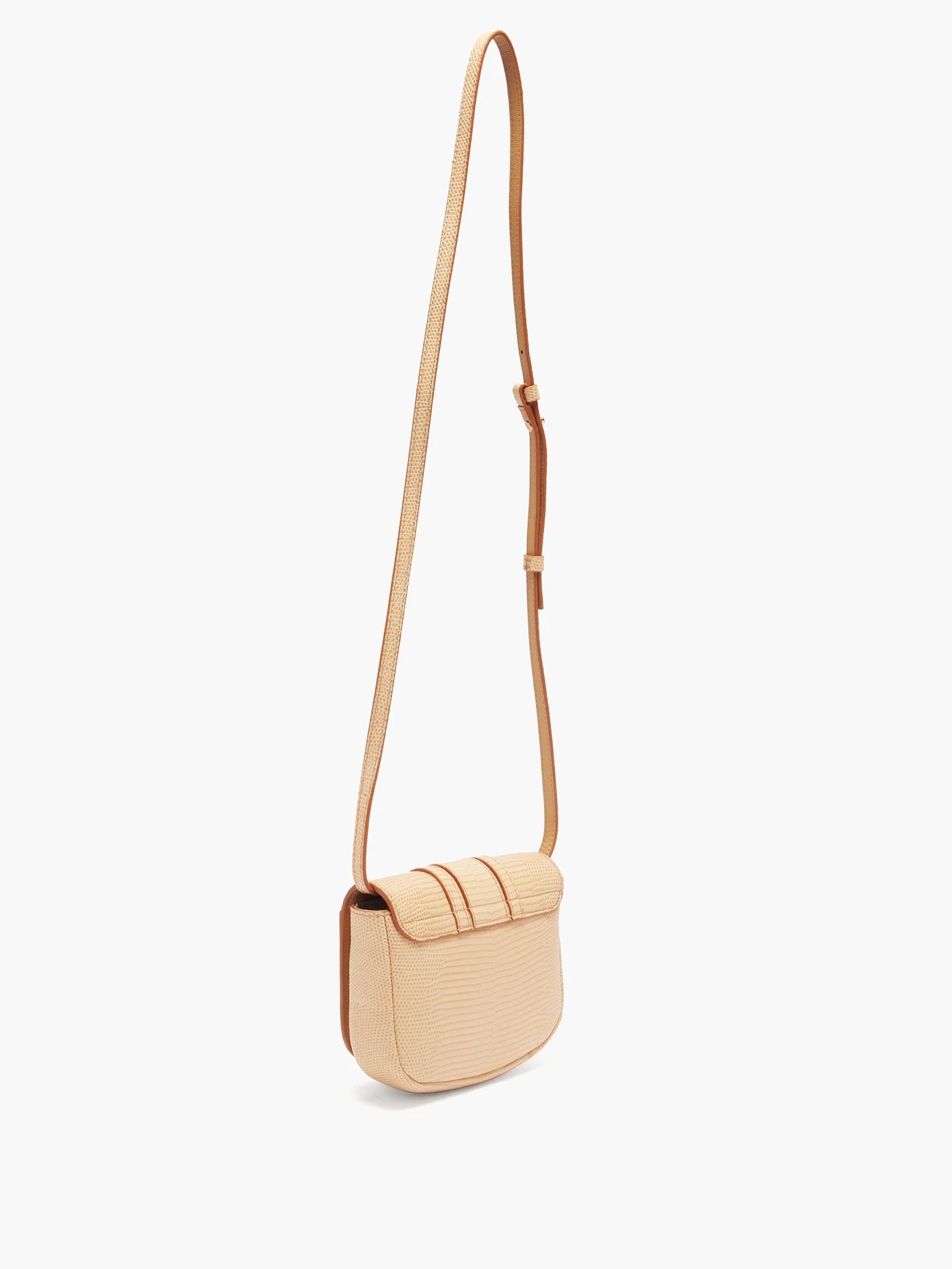 Hana mini lizard-effect leather cross-body bag - 4