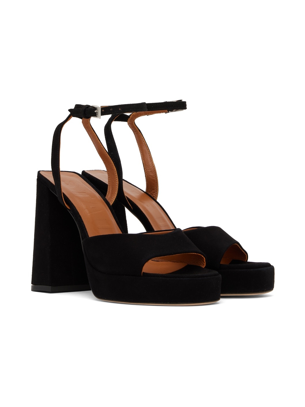Black Solange Heeled Sandals - 4