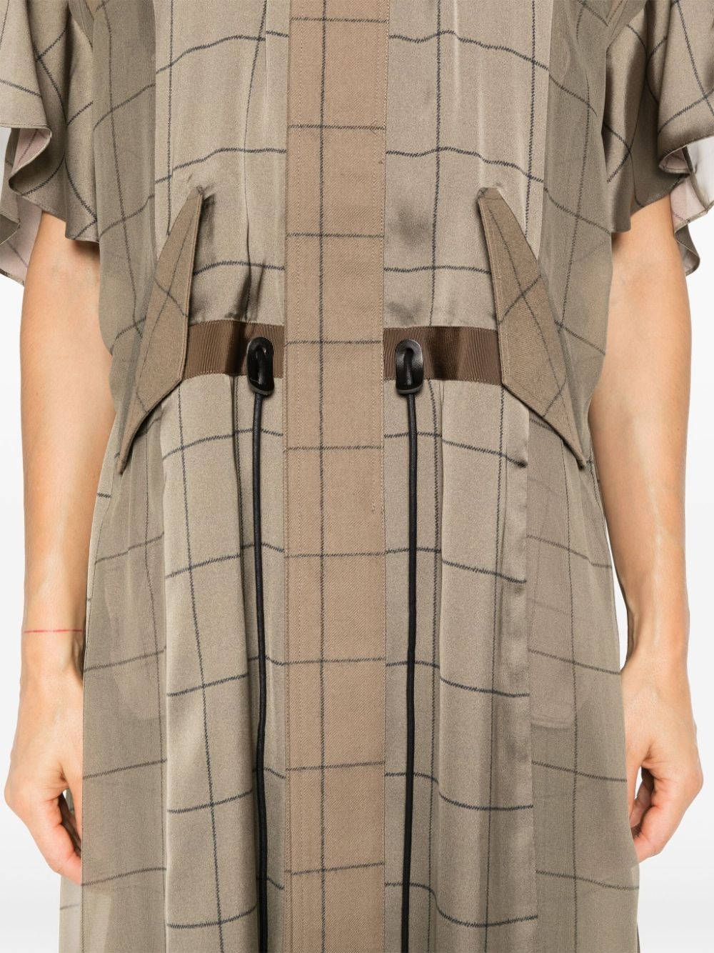 checked midi dress - 5