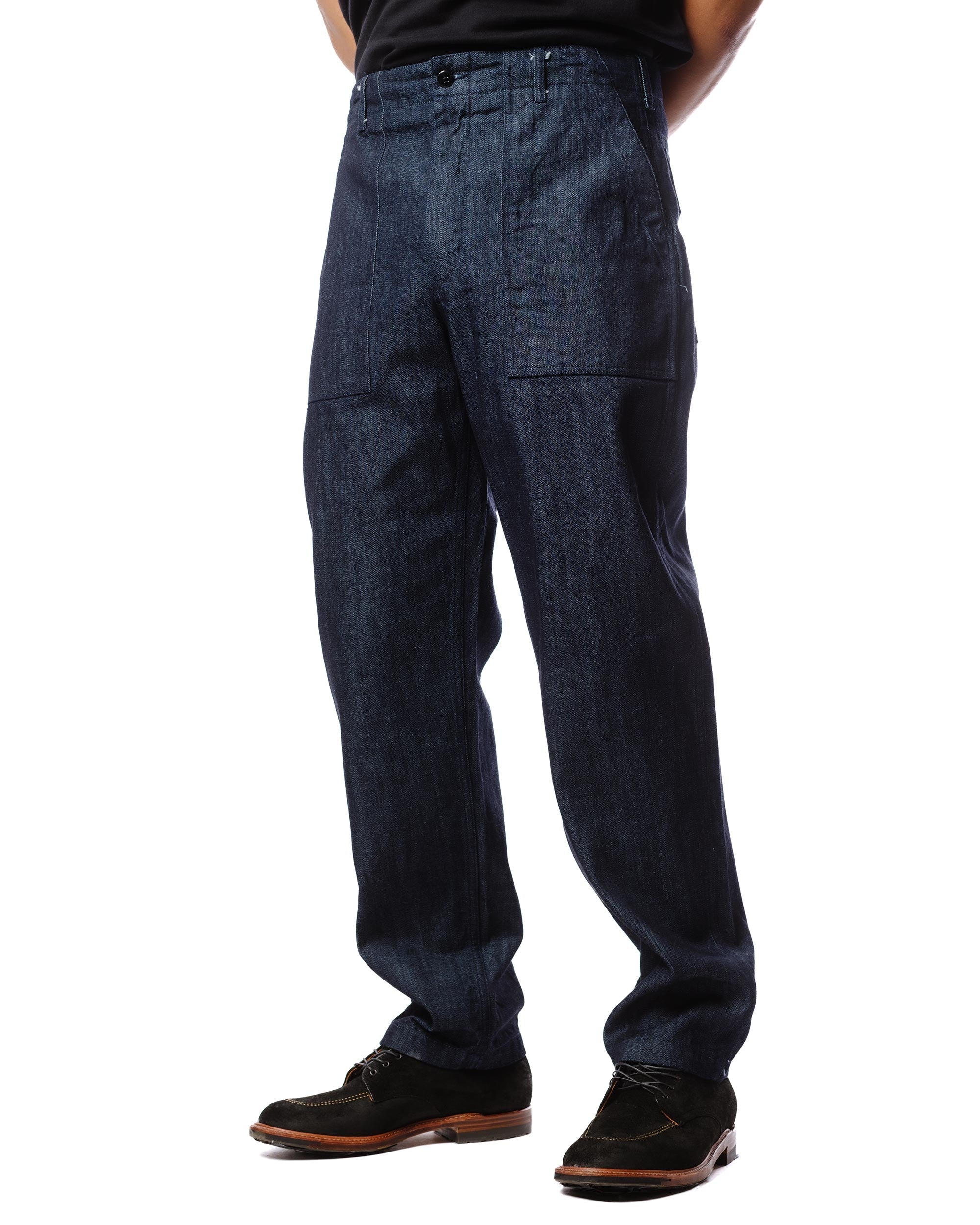 Fatigue Pant Indigo Cotton Broken Denim - 3