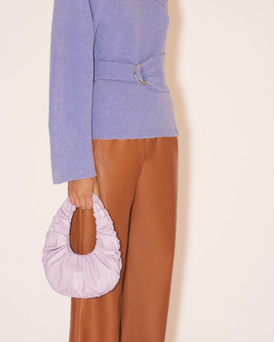 Nanushka ANJA BAGUETTE MINI - OKOBOR™ alt-leather mini gathered shoulder bag - Lilac outlook