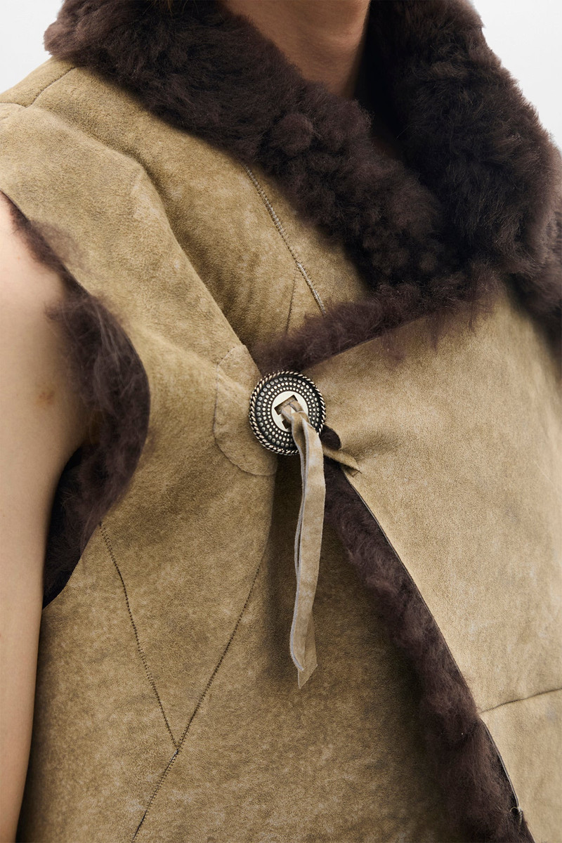 Addie Asymmetric Fur Waistcoat 4