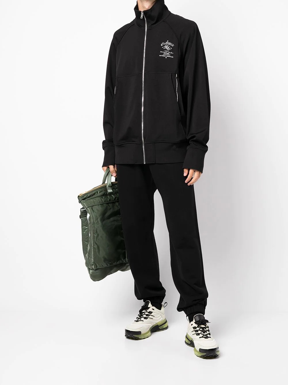 logo-print zipped track jacket - 2