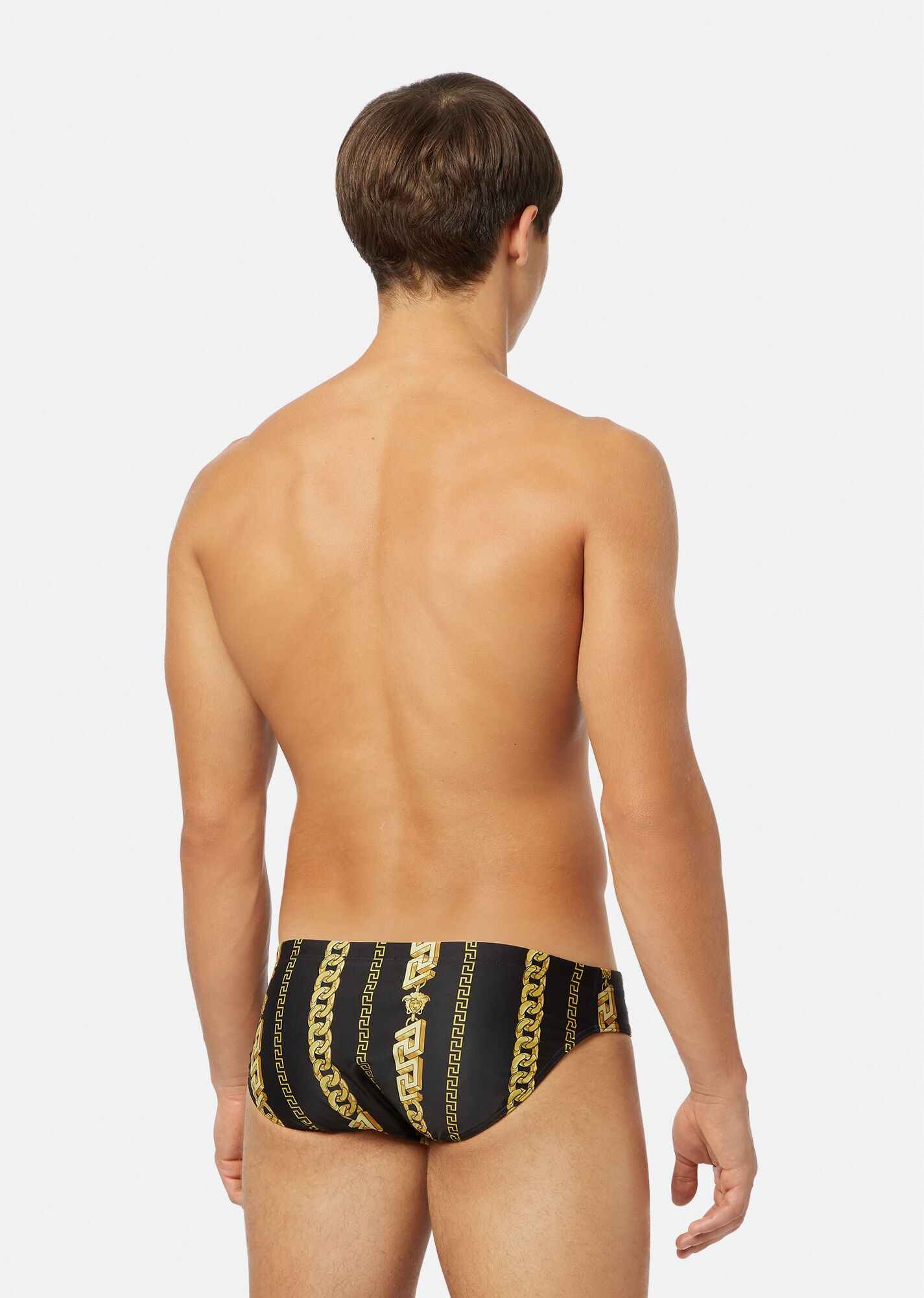 Chain Pinstripe Swim Briefs - 3