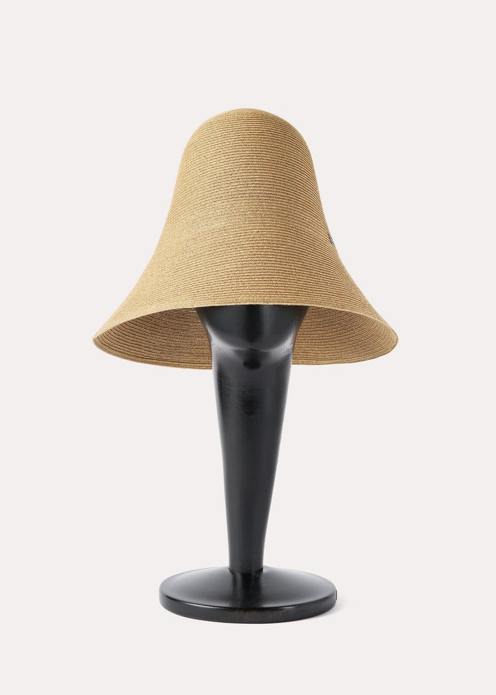 Woven paper straw hat crème - 2