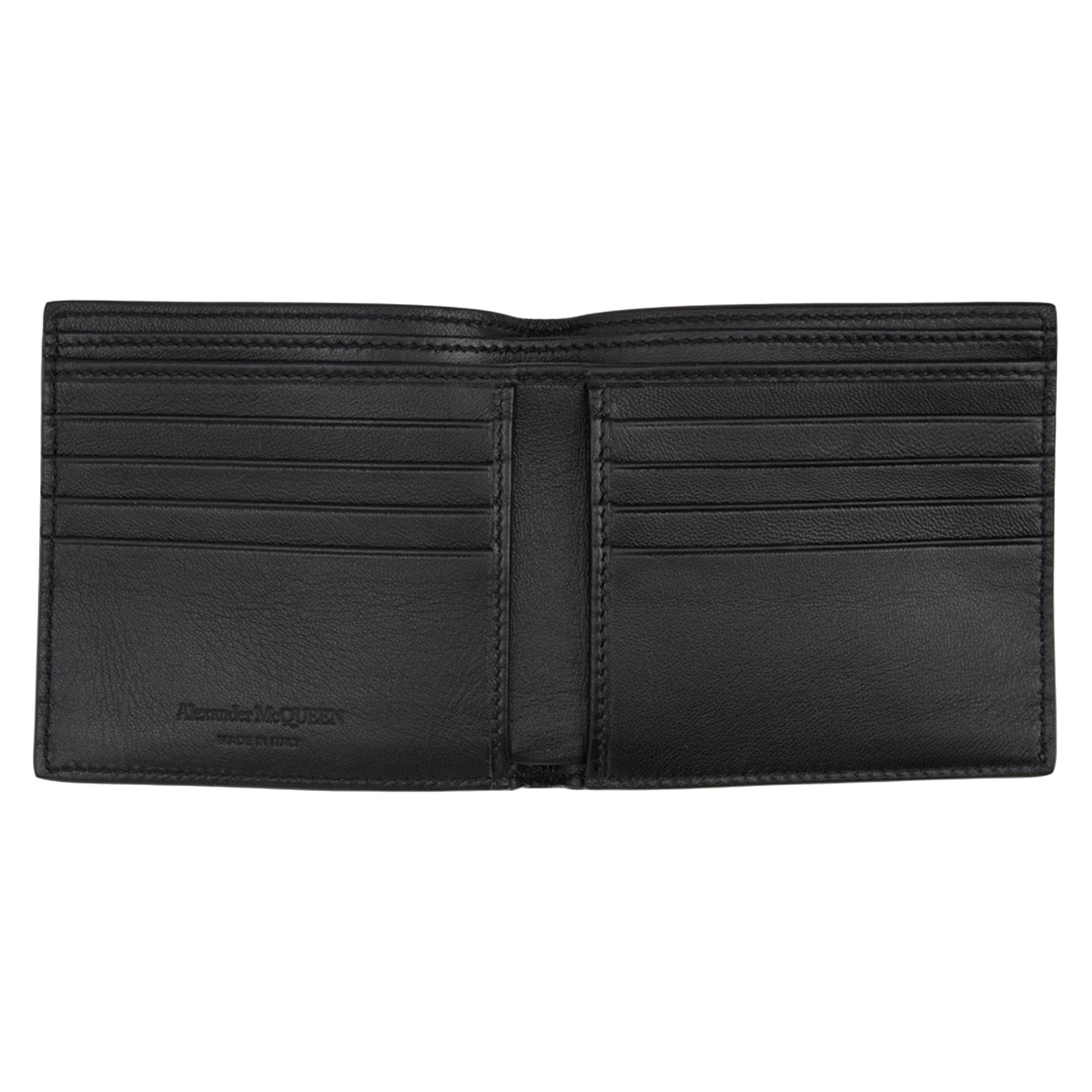 Alexander McQueen Rib Cage Bifold Wallet 'Black' - 3