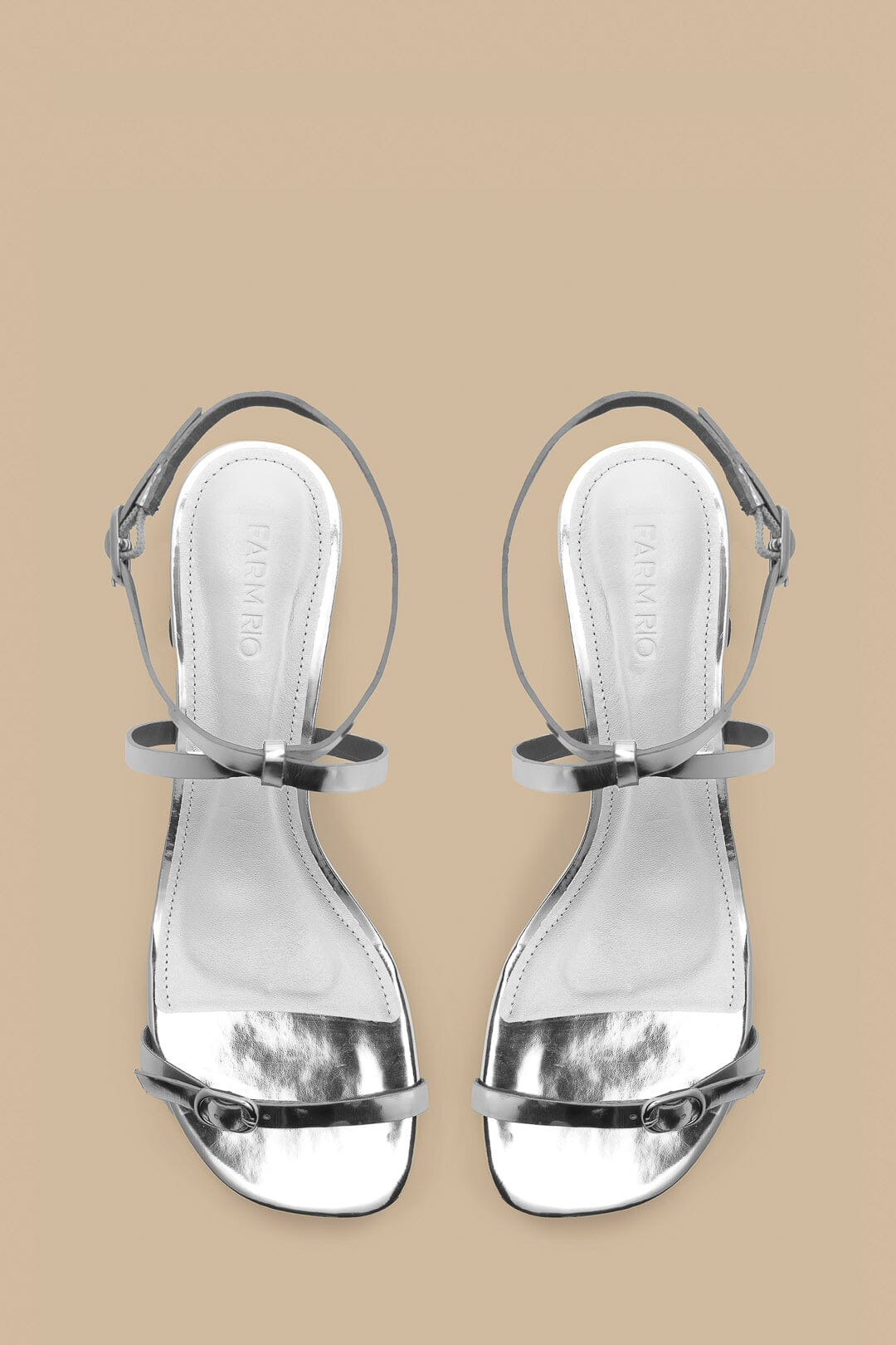 Silver Monstera Heeled Scallop Sandal - 3