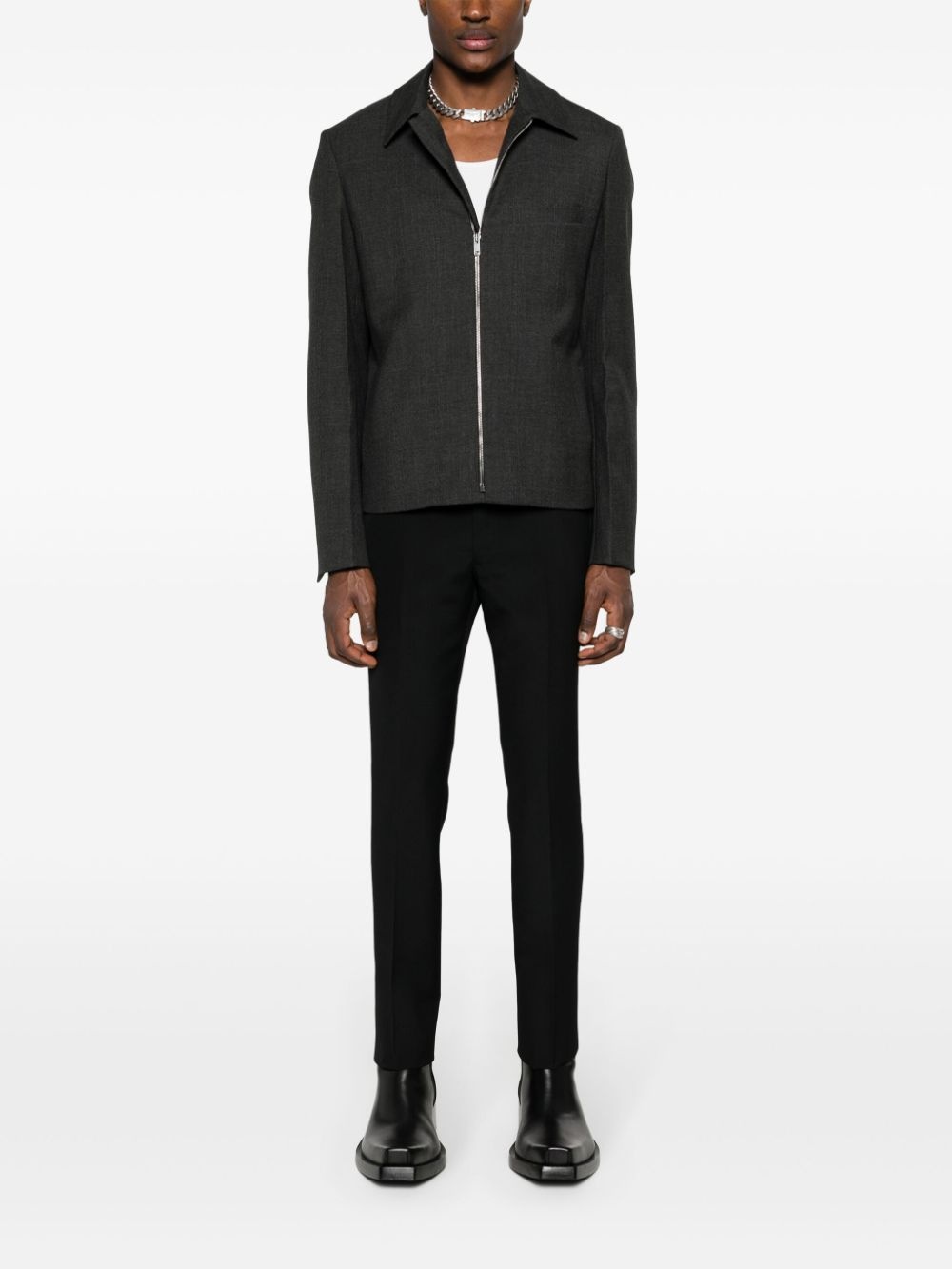 logo-plaque straight trousers - 2