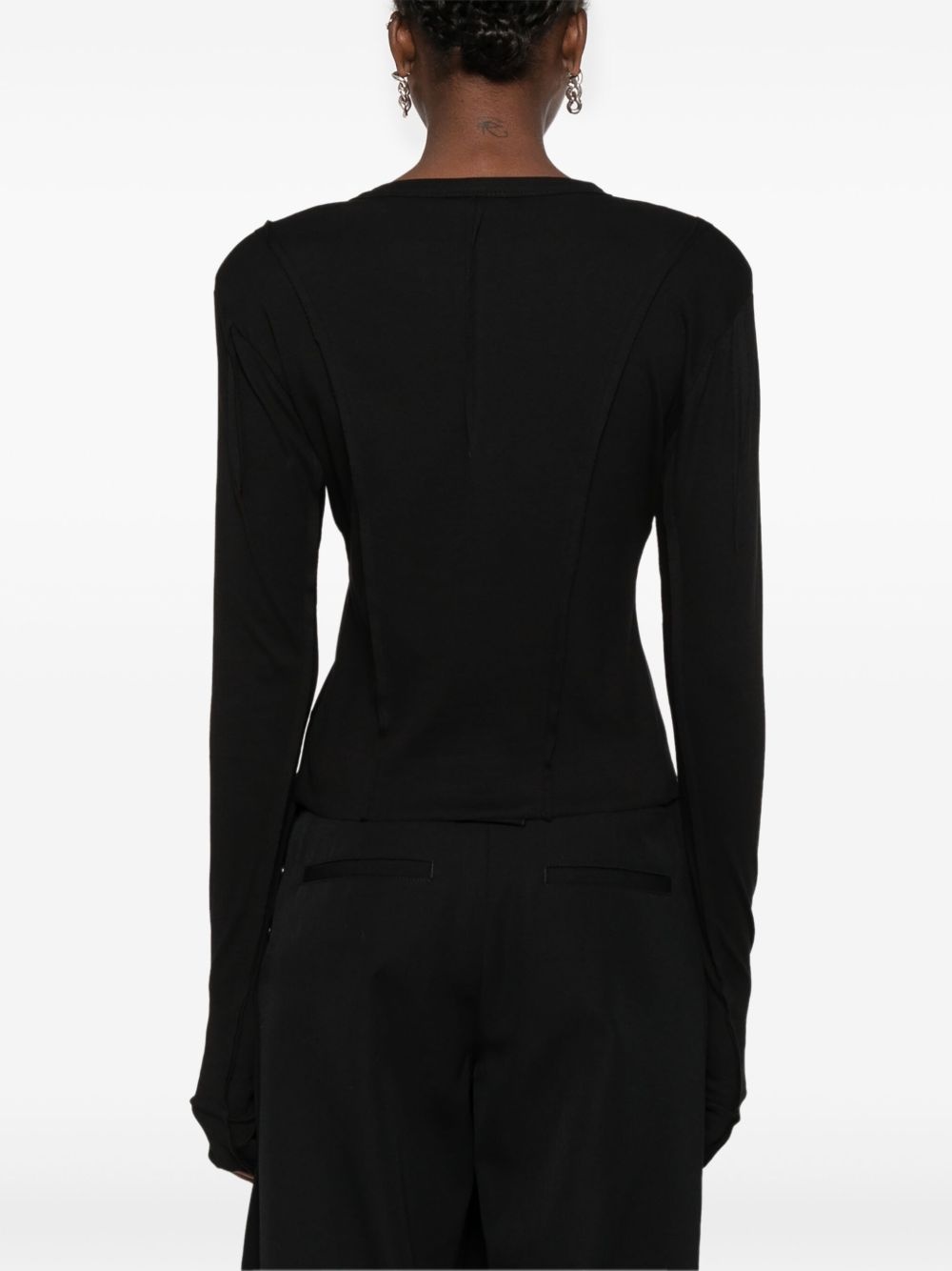 seam-detailing T-shirt - 4