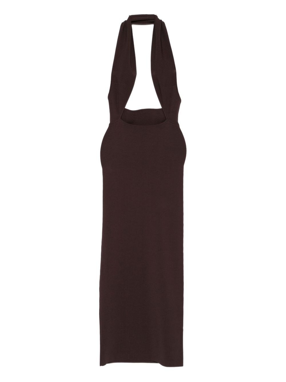 Slope halter-neck maxi dress - 1