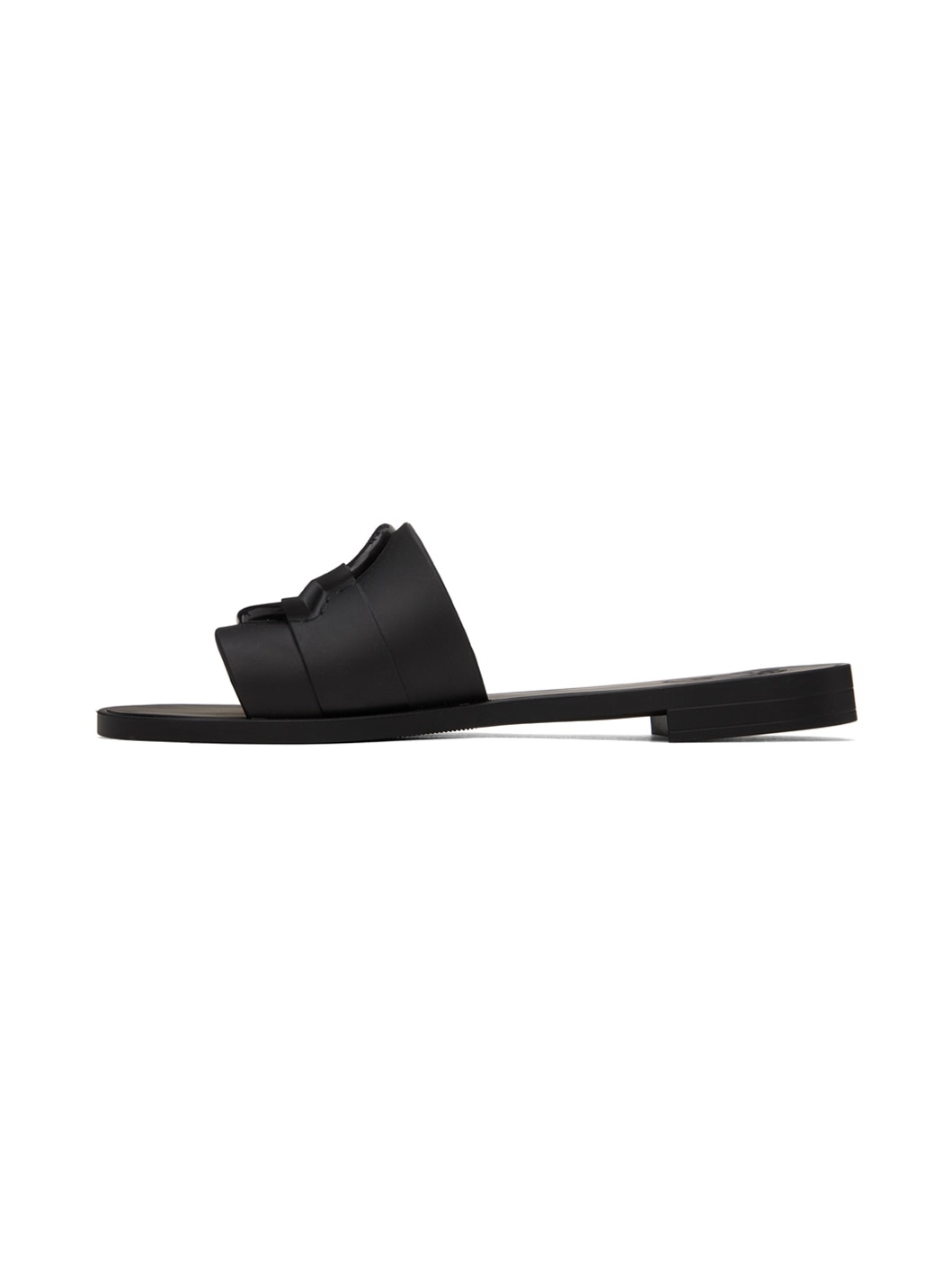 Black Rubber Sandals - 3