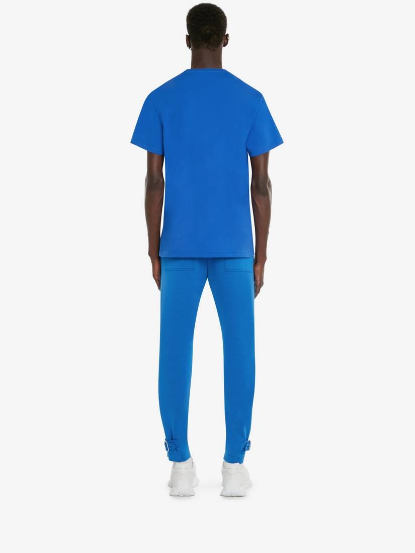 Men's McQueen Graffiti T-shirt in Royal Blue - 4