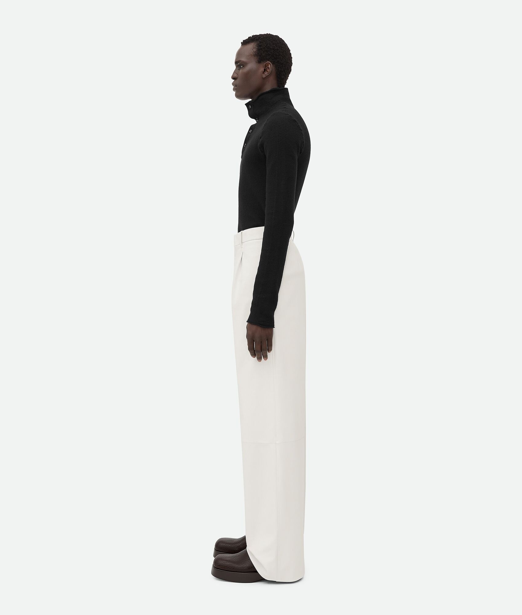 Leather Wide Leg Trousers - 2