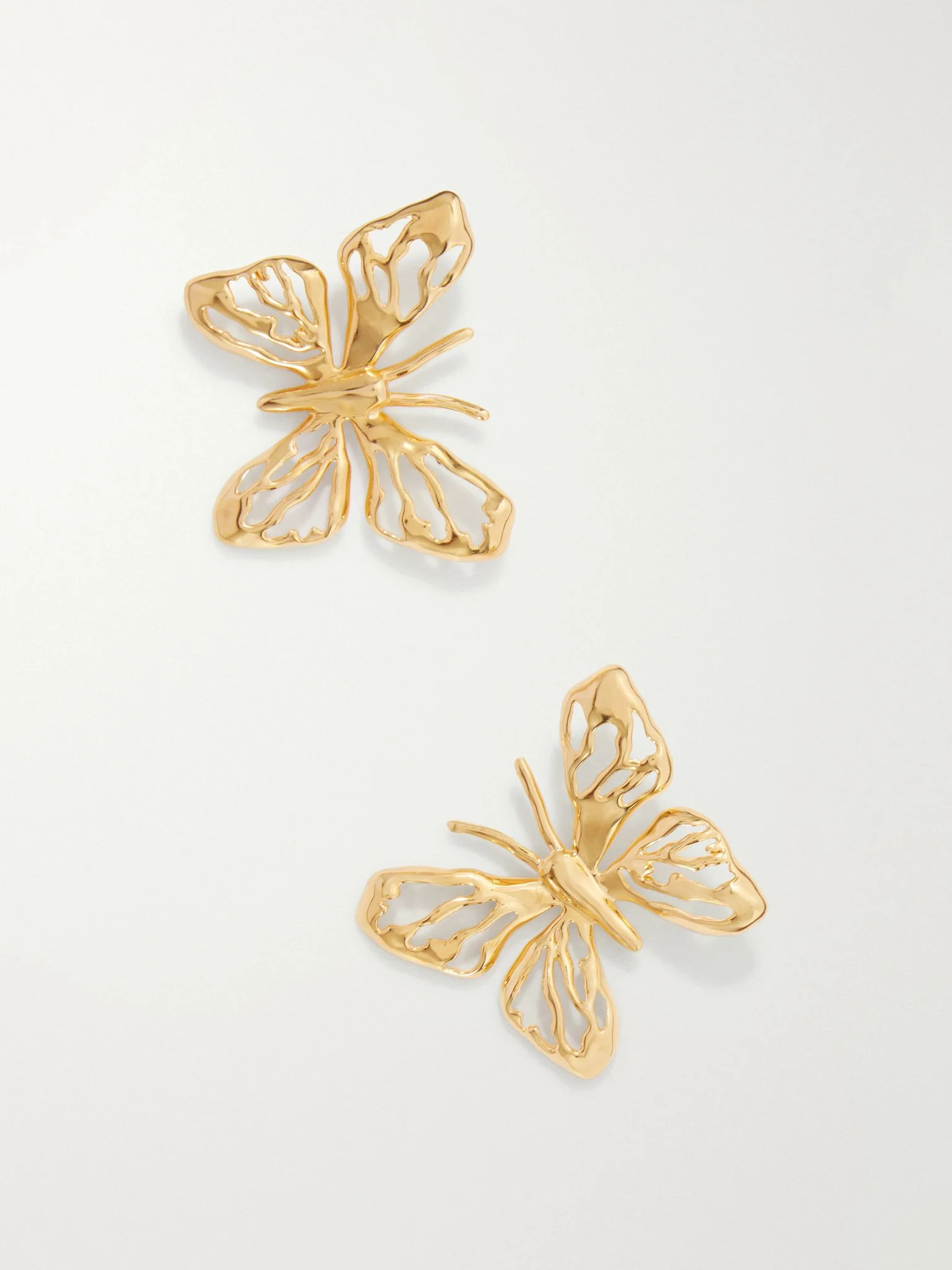 Butterfly gold-tone earrings Gold - 1