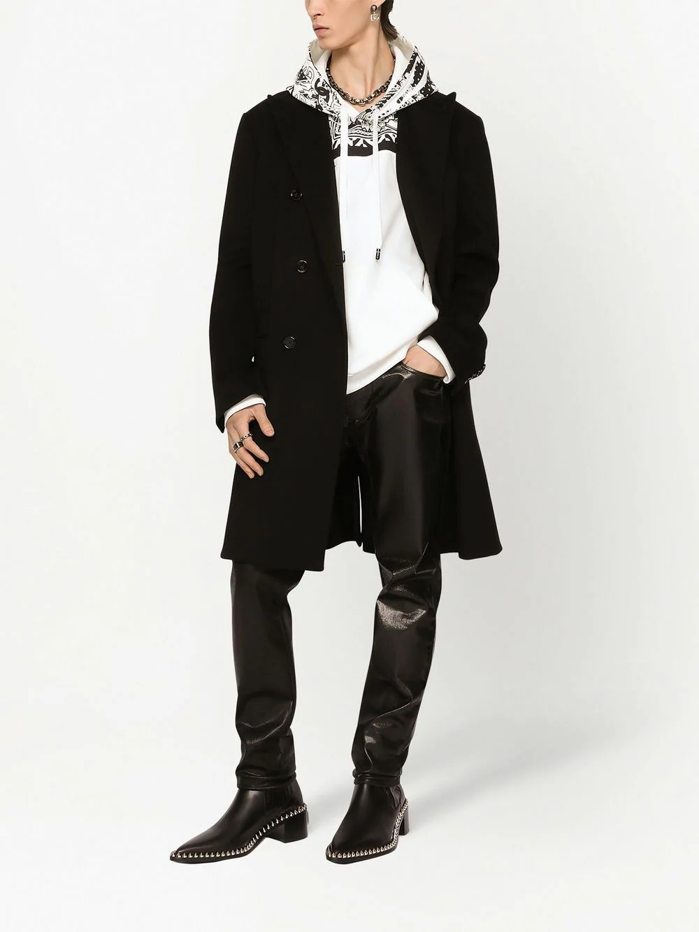 double-breasted wool coat - 2
