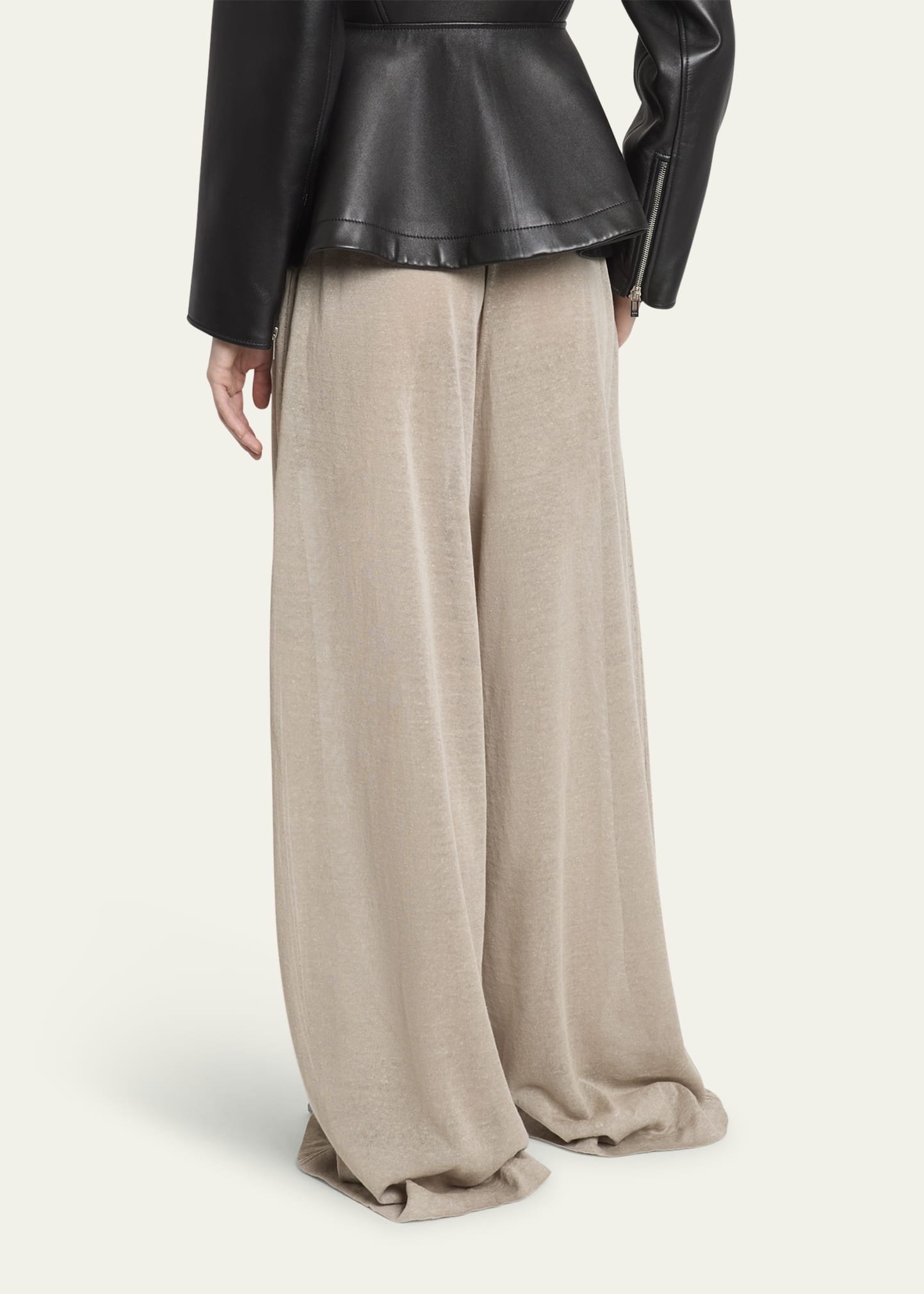 Flowy Silk Linen Knit Pants - 3
