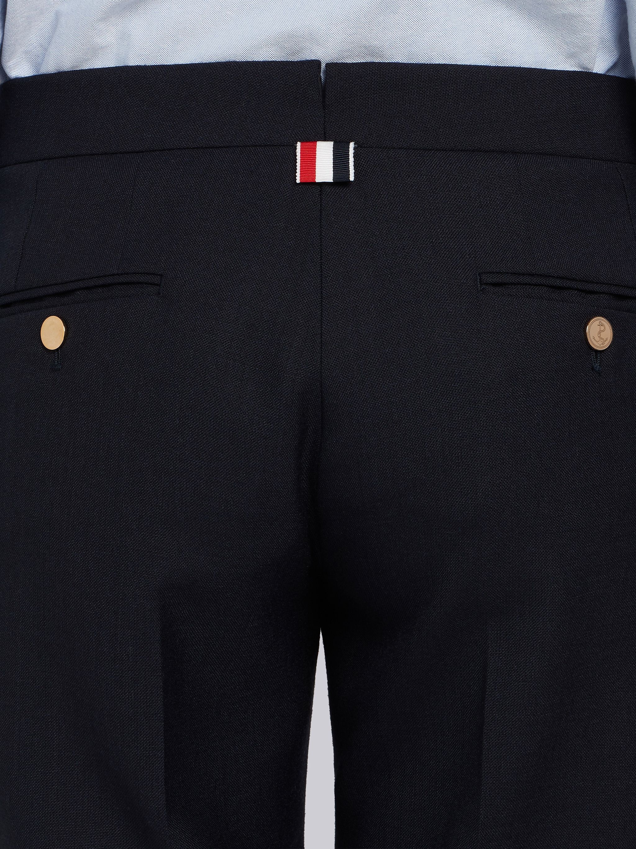 Navy 2-ply Wool Fresco Low-rise Skinny Trouser - 6