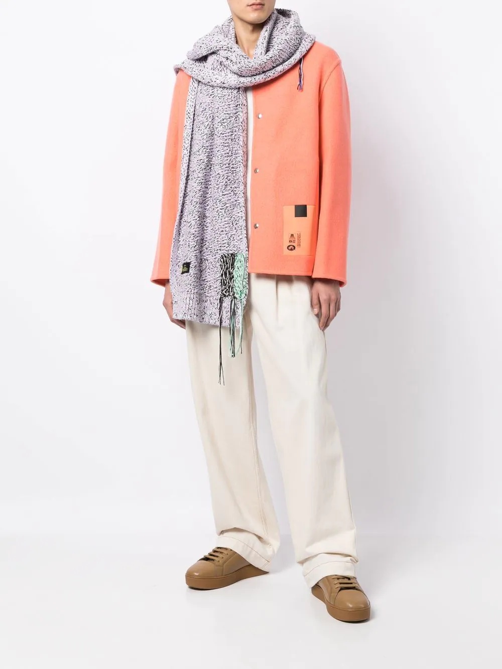 Astral patch-detail scarf - 2