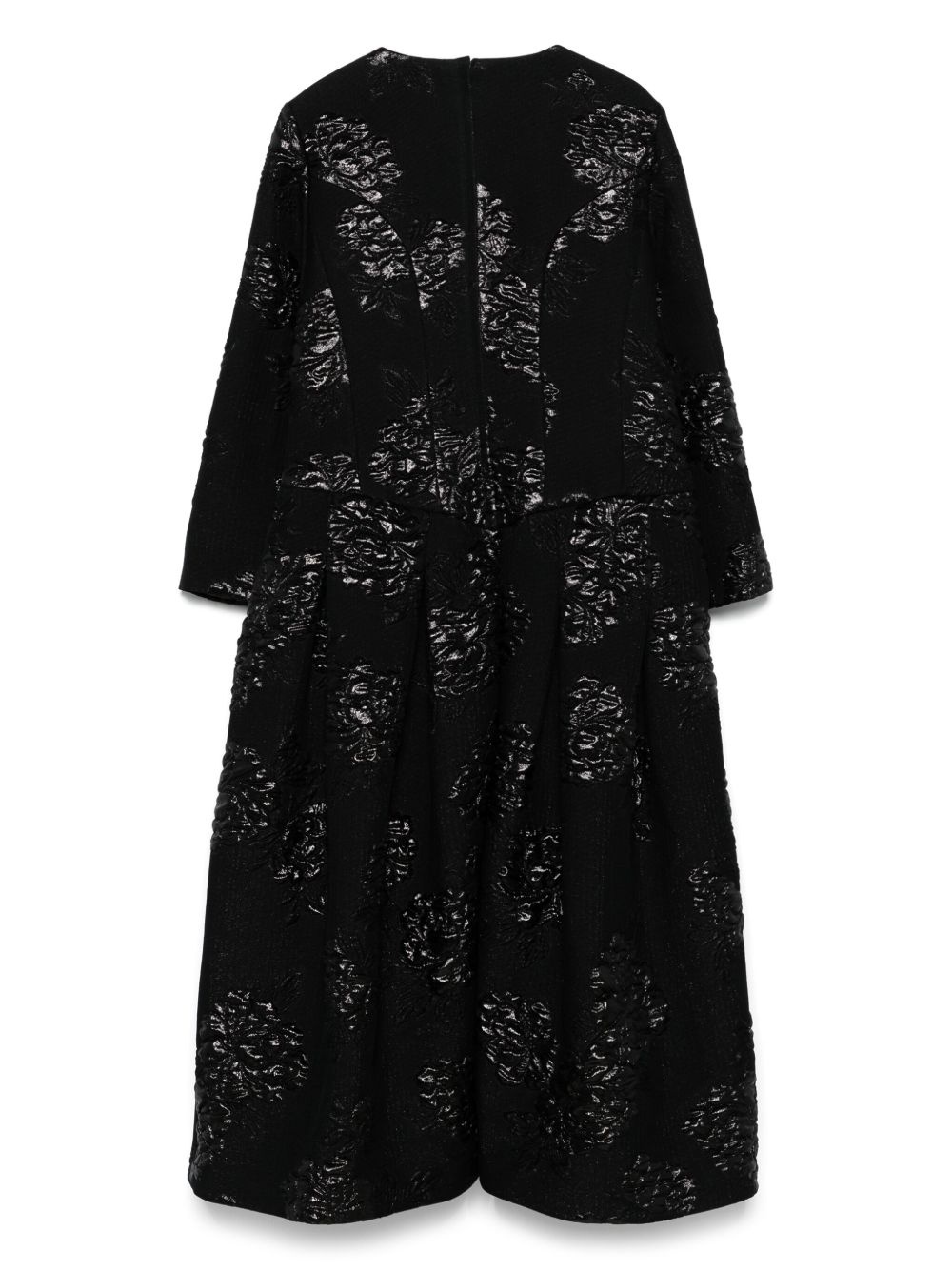 floral-brocade midi dress - 2