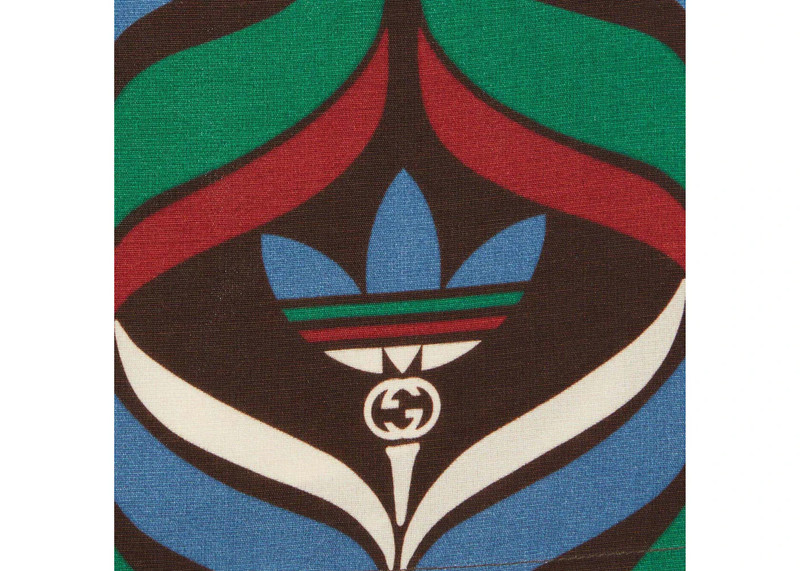 GUCCI Gucci x adidas Trefoil Print Shorts Brown/Green outlook