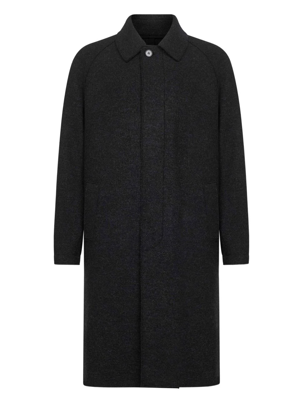 raglan-sleeve wool coat - 1