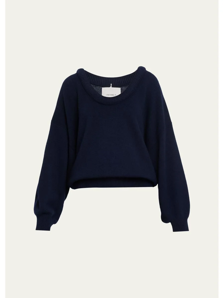 Doria Scoop-Neck Cashmere Sweater - 1