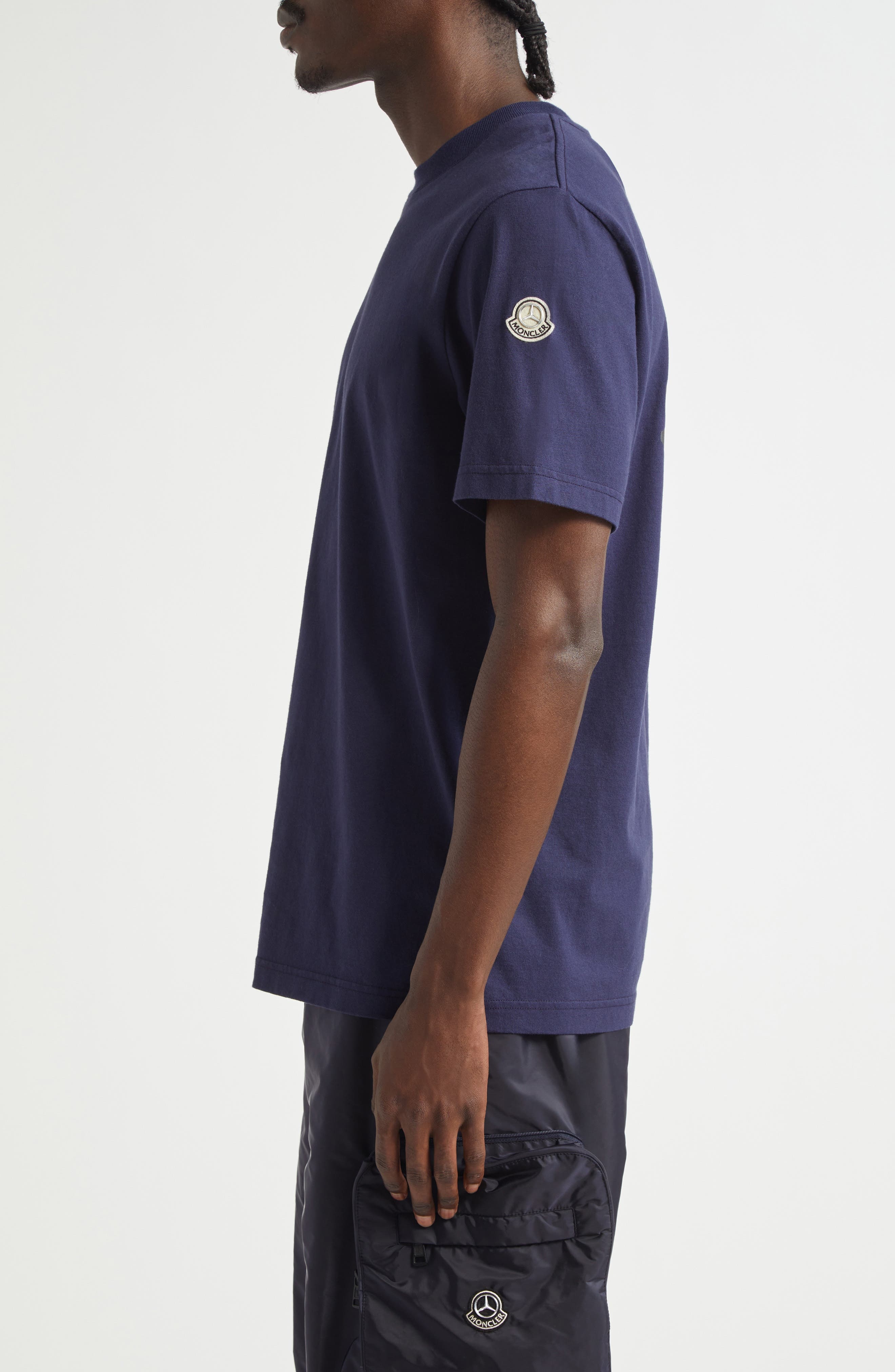 Moncler Genius x Mercedes-Benz by Nigo Logo Patch Short Sleeve T-Shirt in 754 - 4