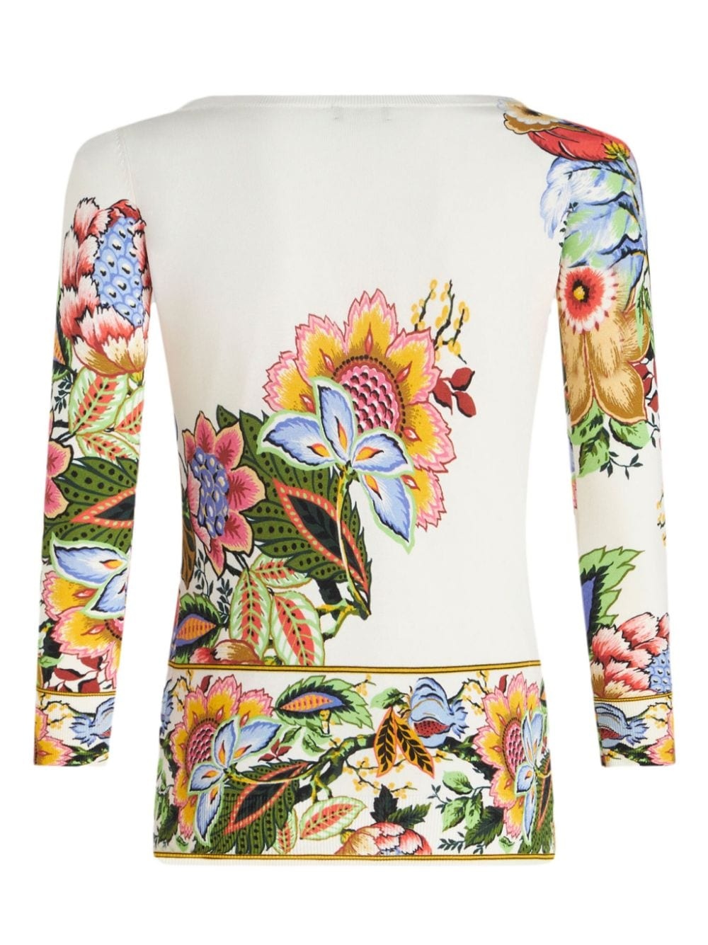 floral-print silk blend jumper - 6
