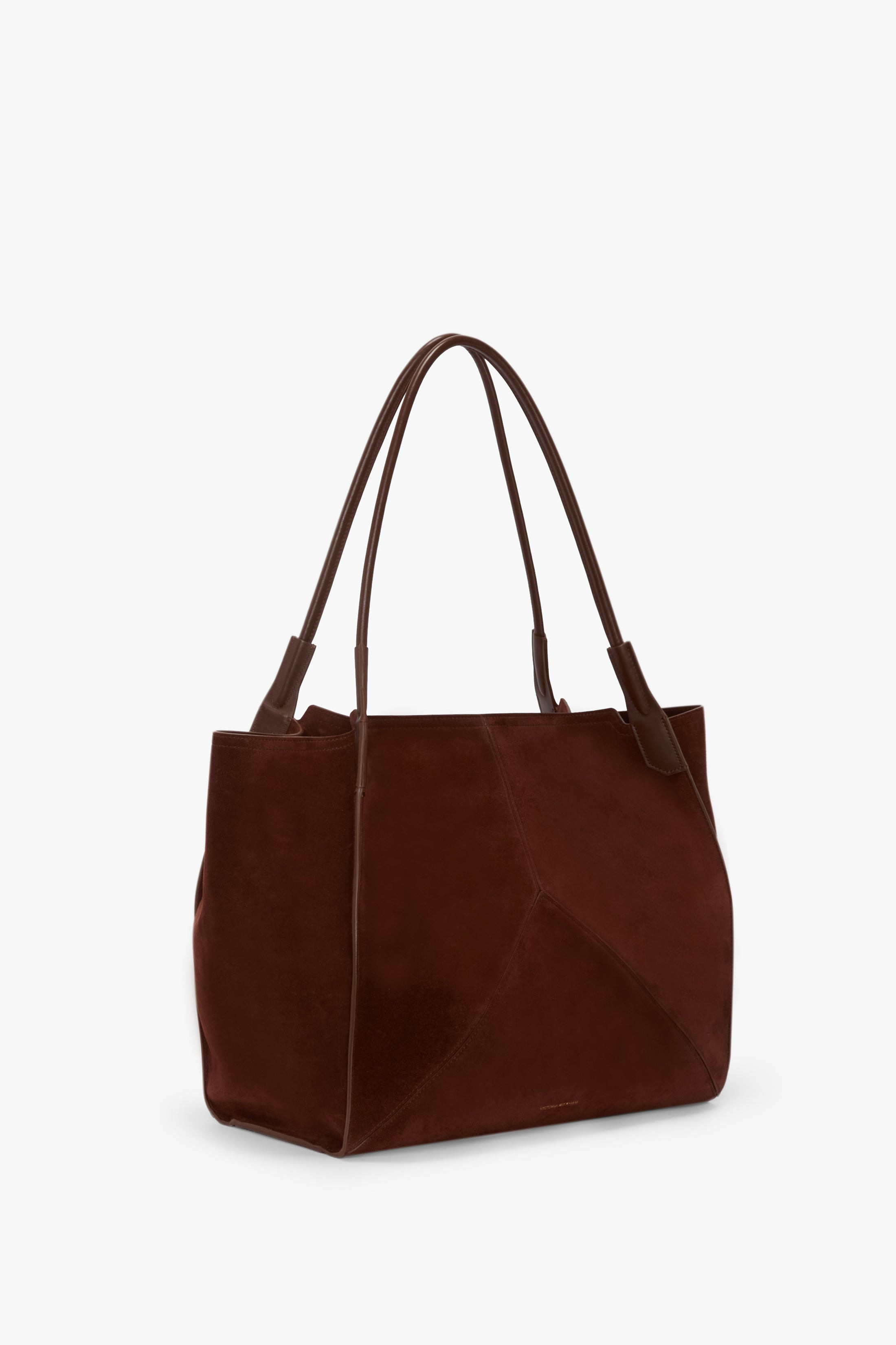 Victoria Tote In Dark Brown Suede - 2